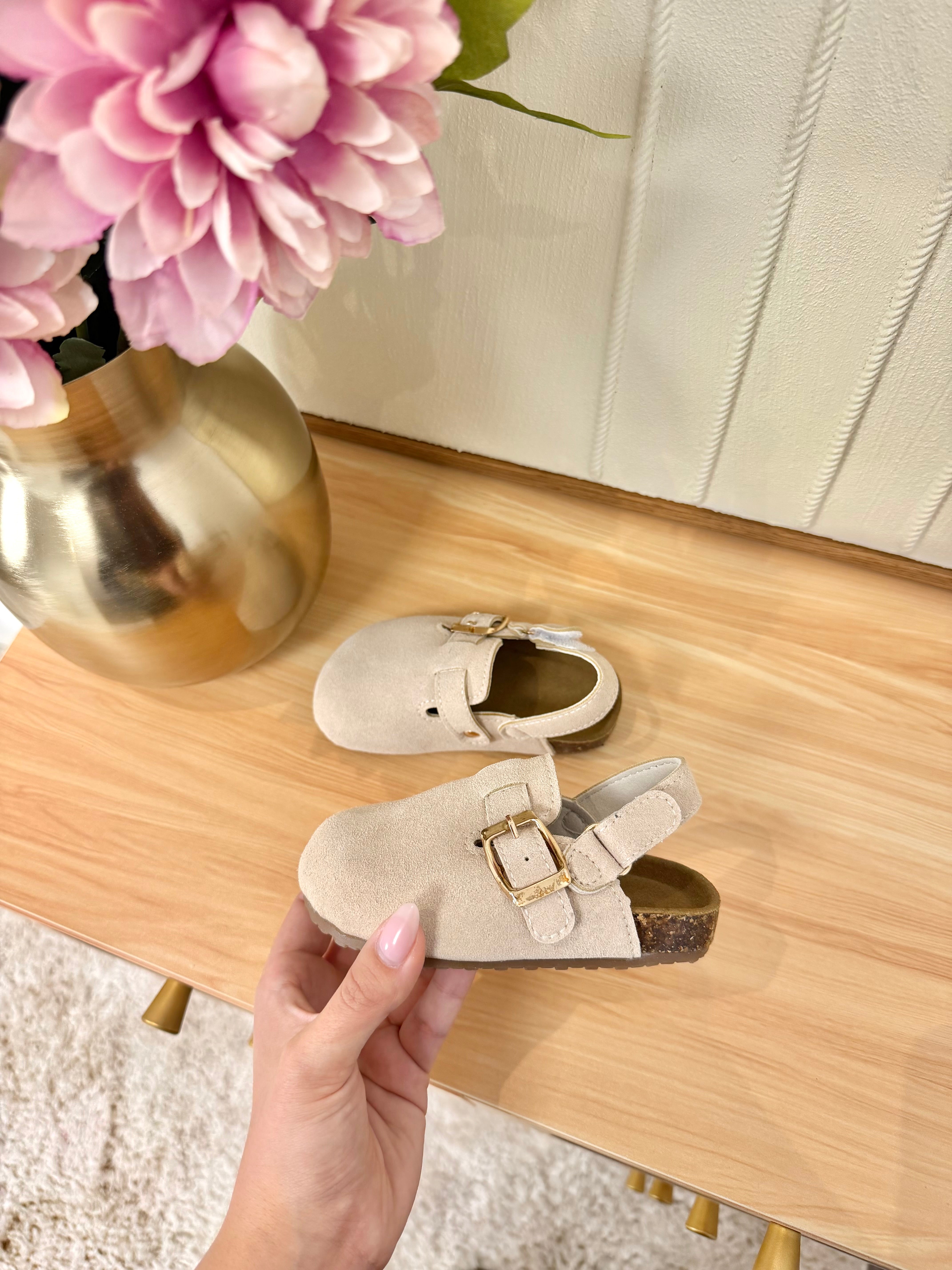 Mules Crème avec Scratch ENFANT