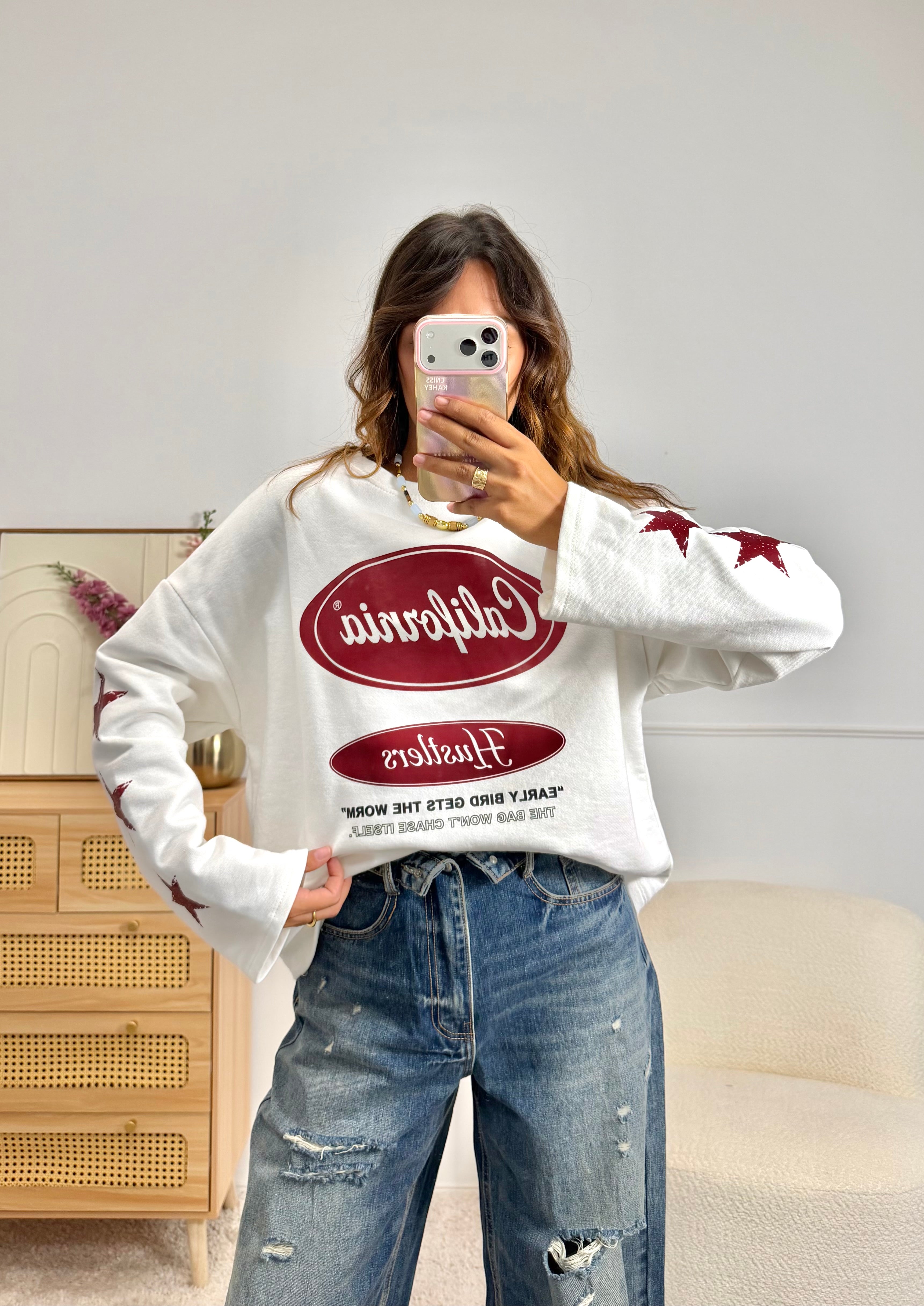 Sweat CALIFORNIA blanc