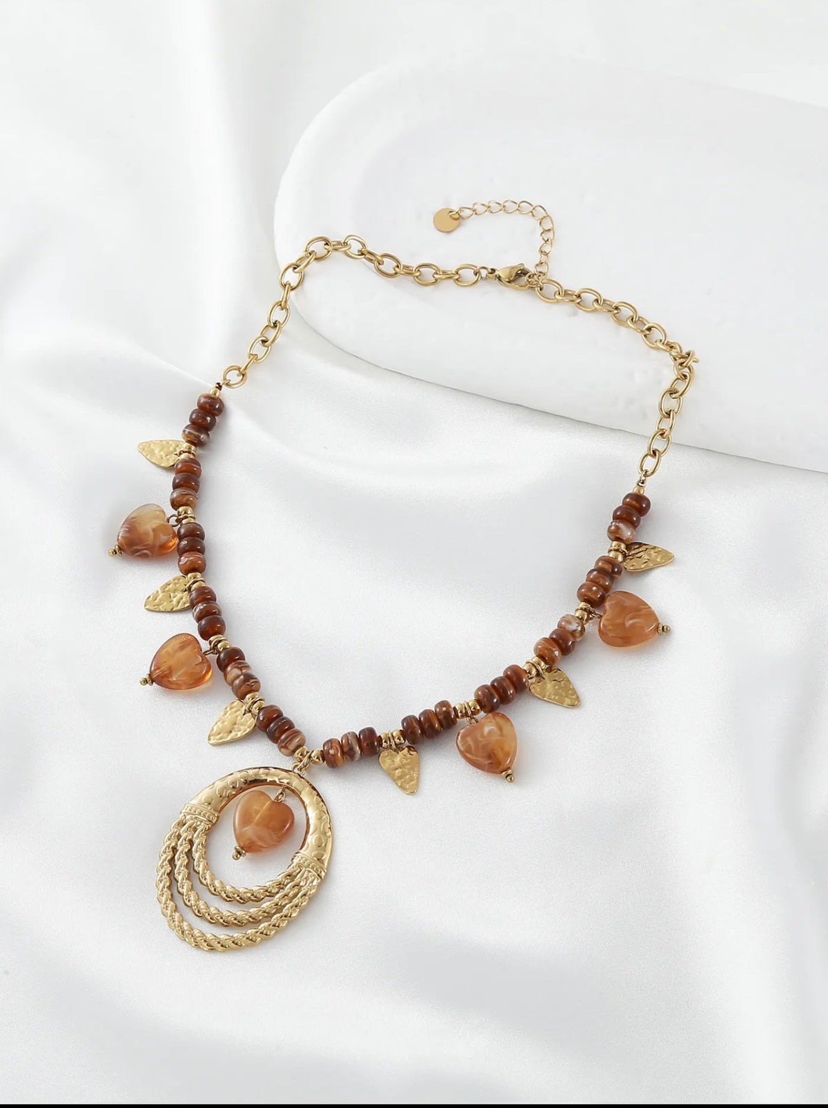 Collier Camel Cœur