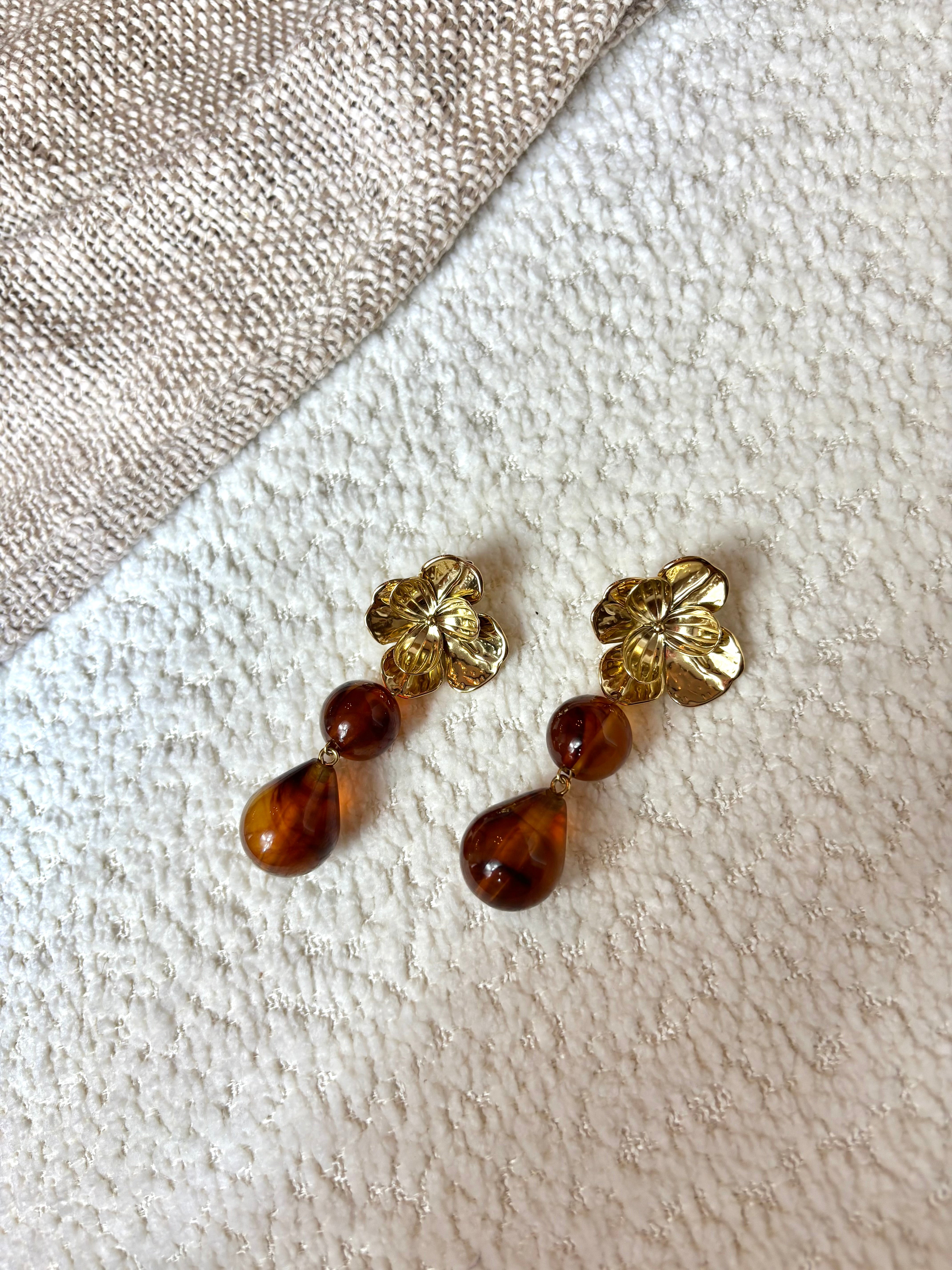 Boucles d’oreilles Fleur