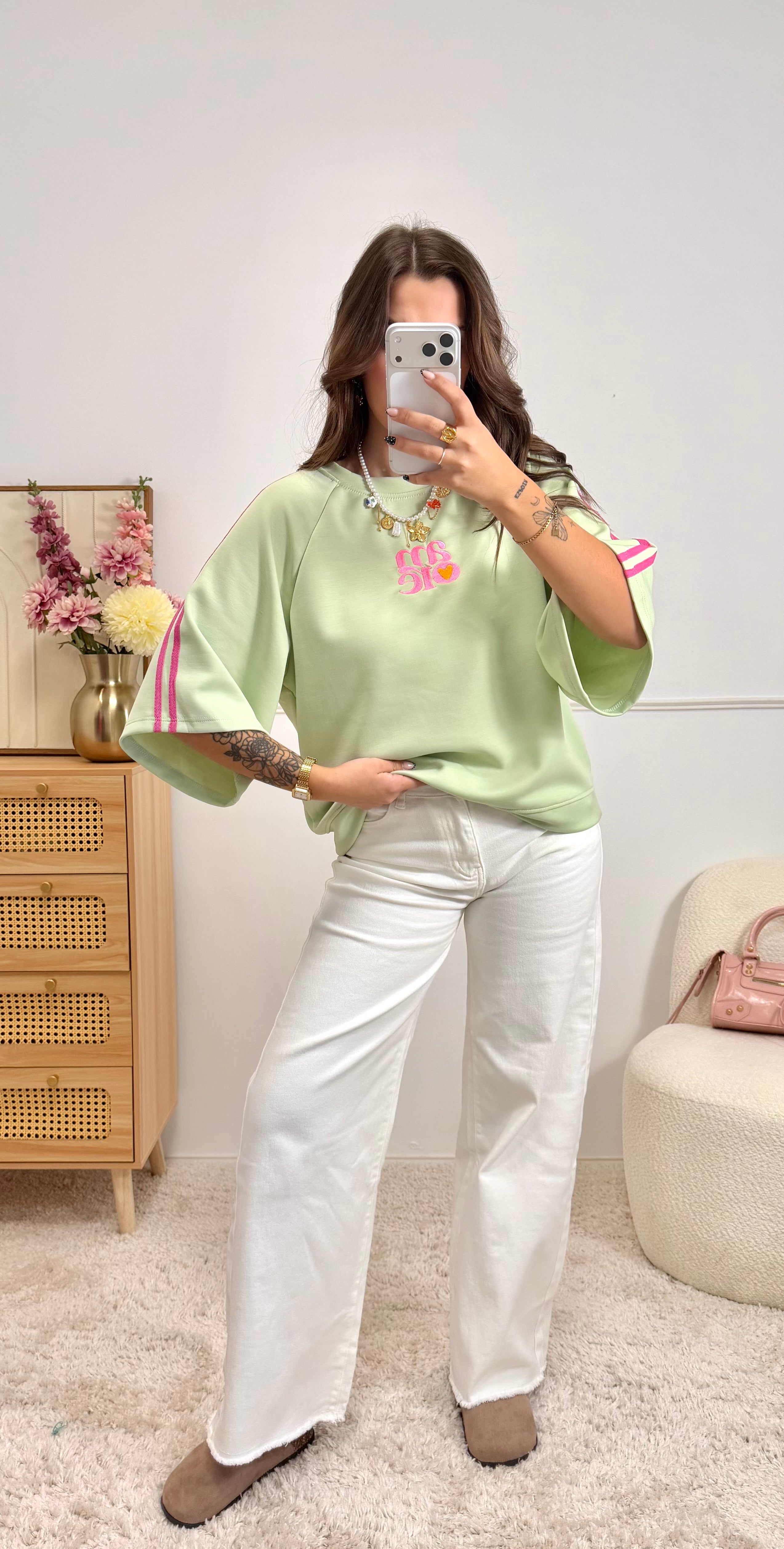 T-Shirt « AMORE » Vert Pastel