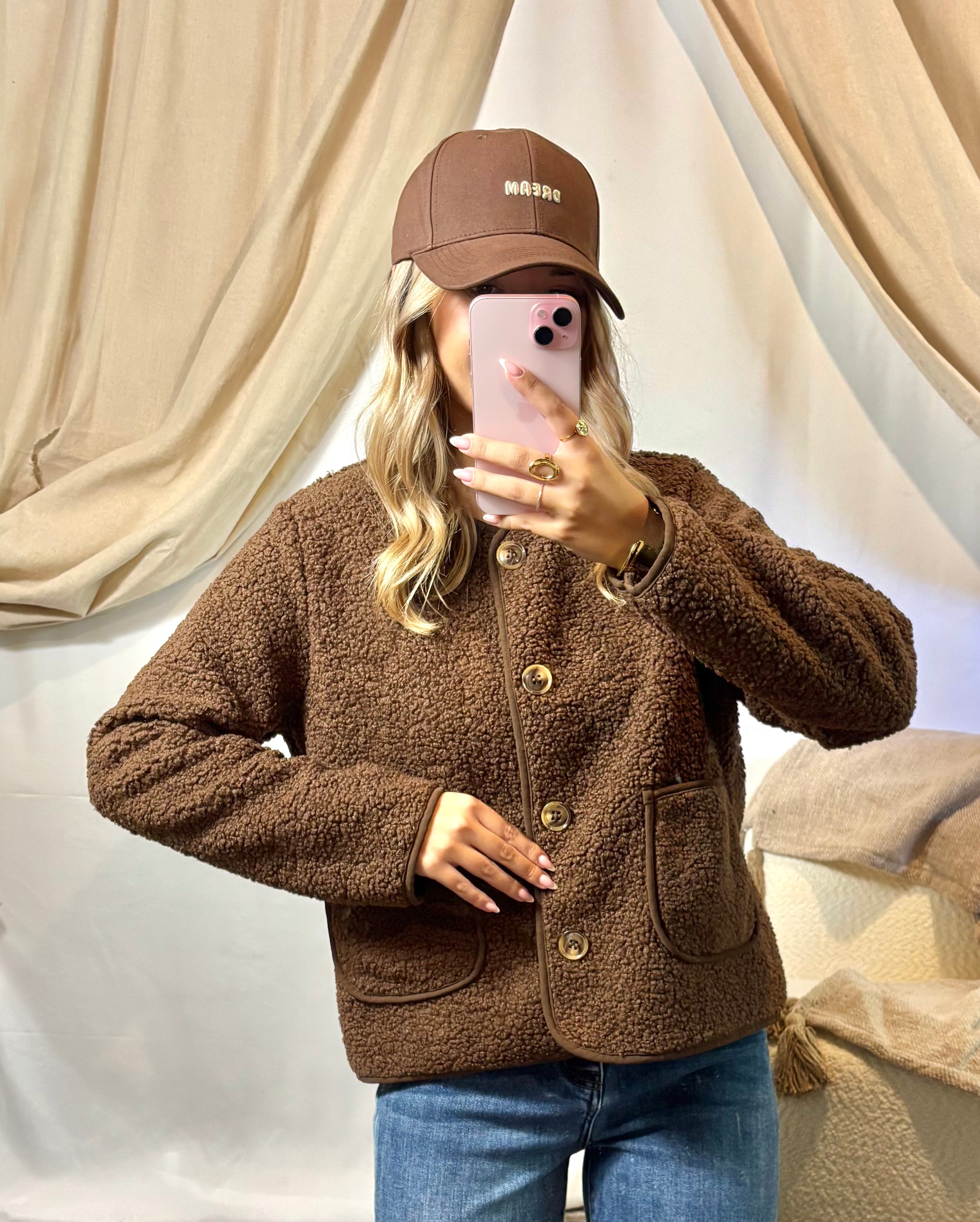 Veste Teddy Chocolat