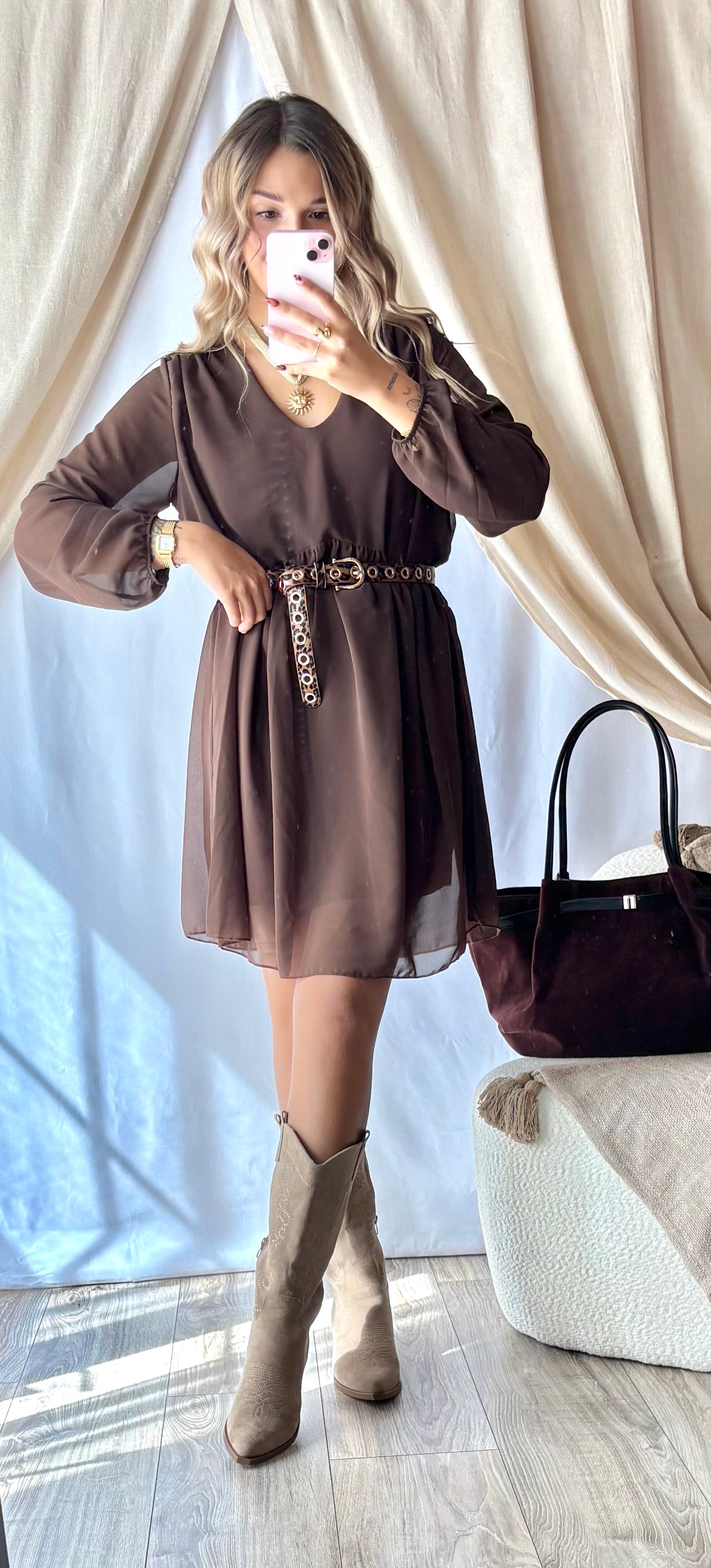 Robe Fluide Chocolat