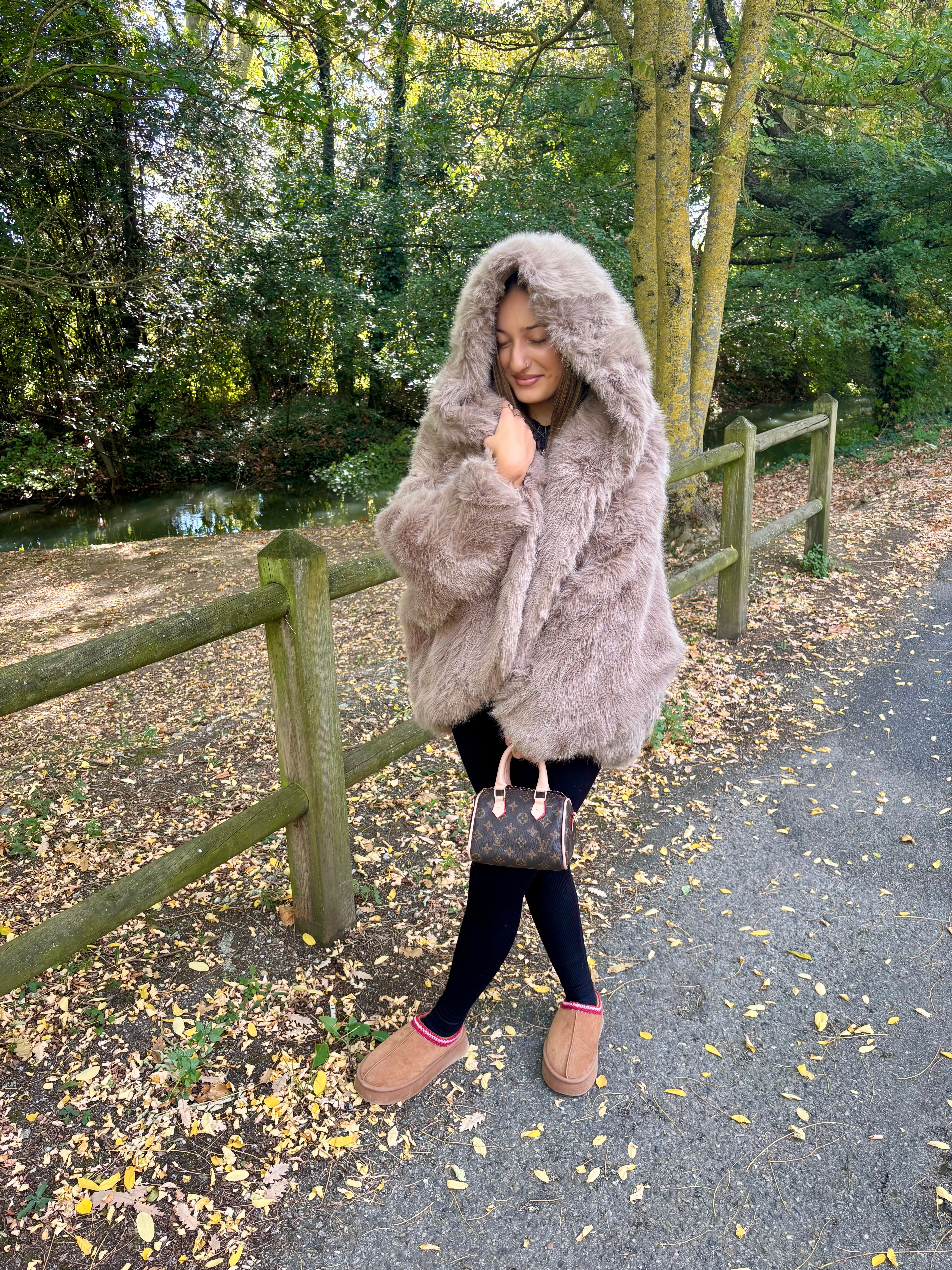 Manteaux Fourrure Taupe