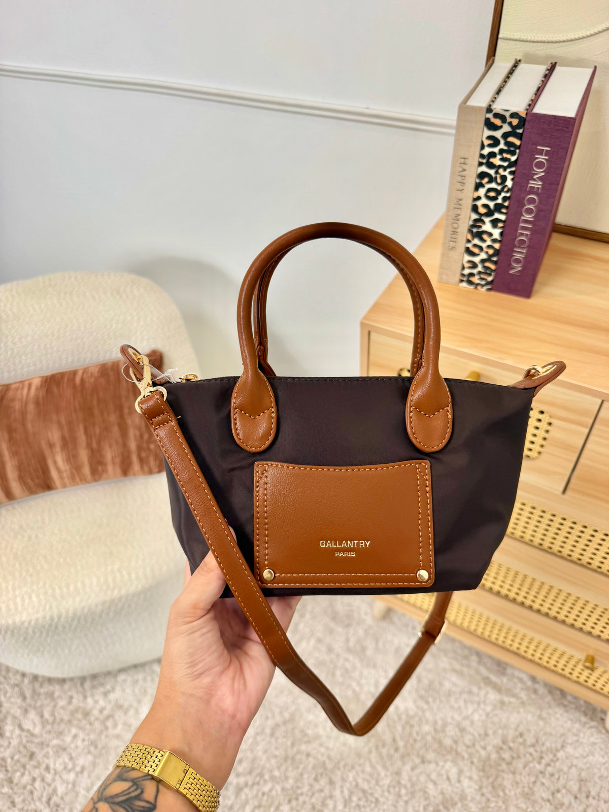 Sac à main poche avant Gallantry Chocolat