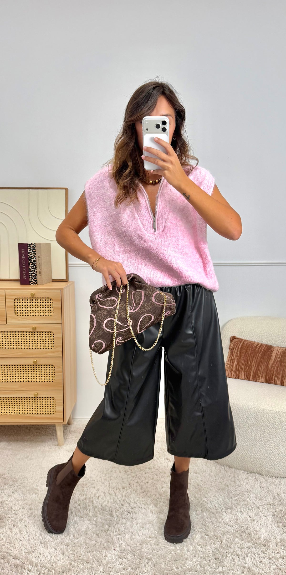 Pull Zippé Rose