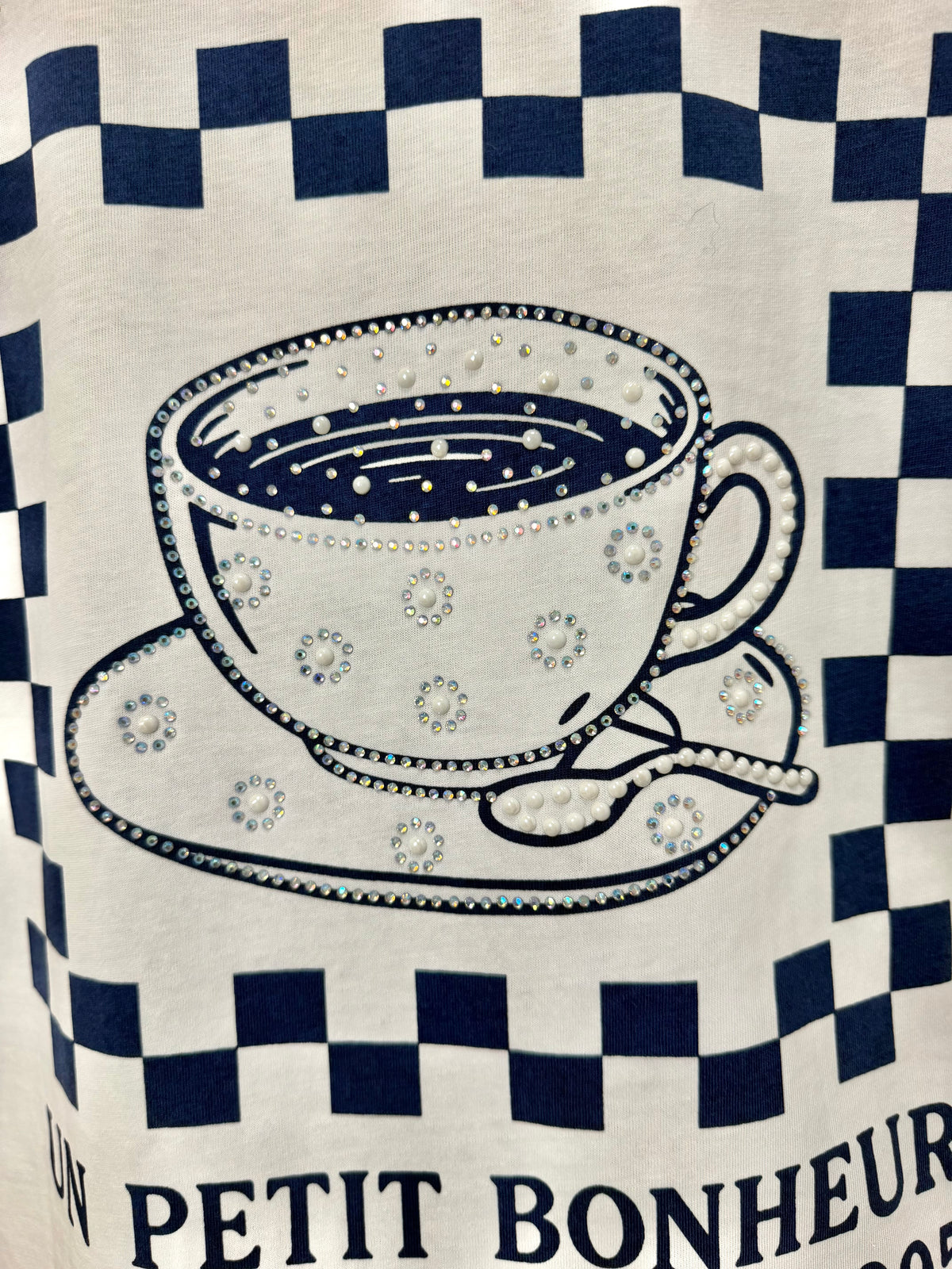 T-shirt CAFÉ CREME à strass