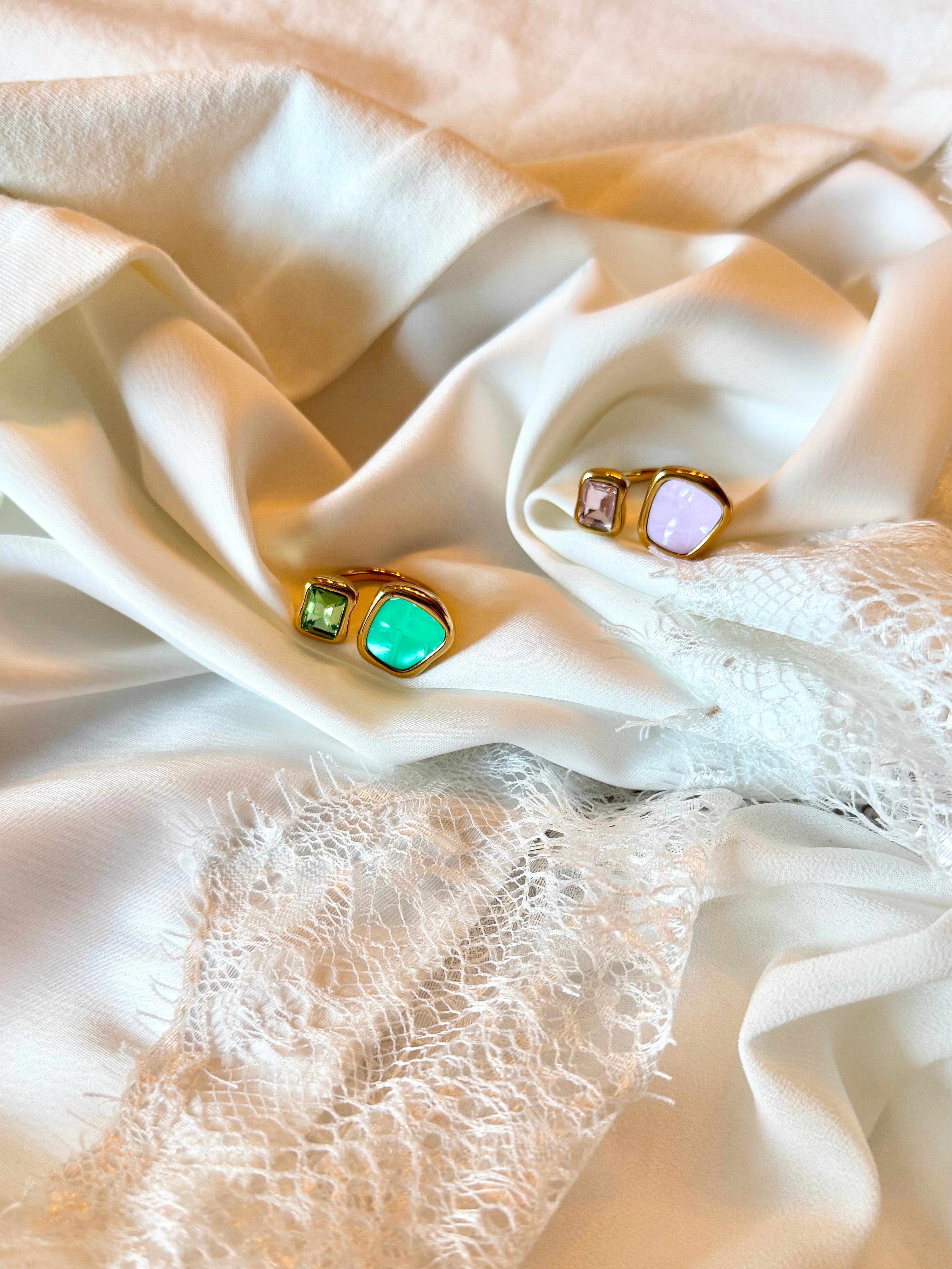 Bague Cristaux Colorée