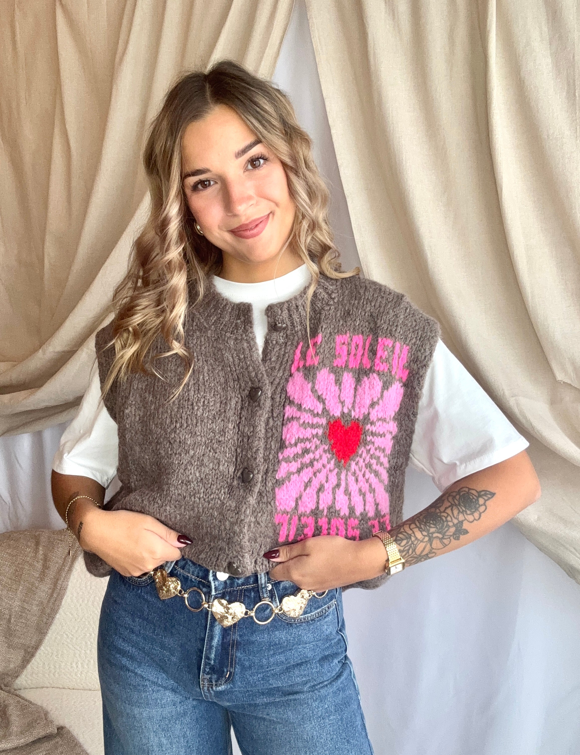 Gilet Soleil Taupe