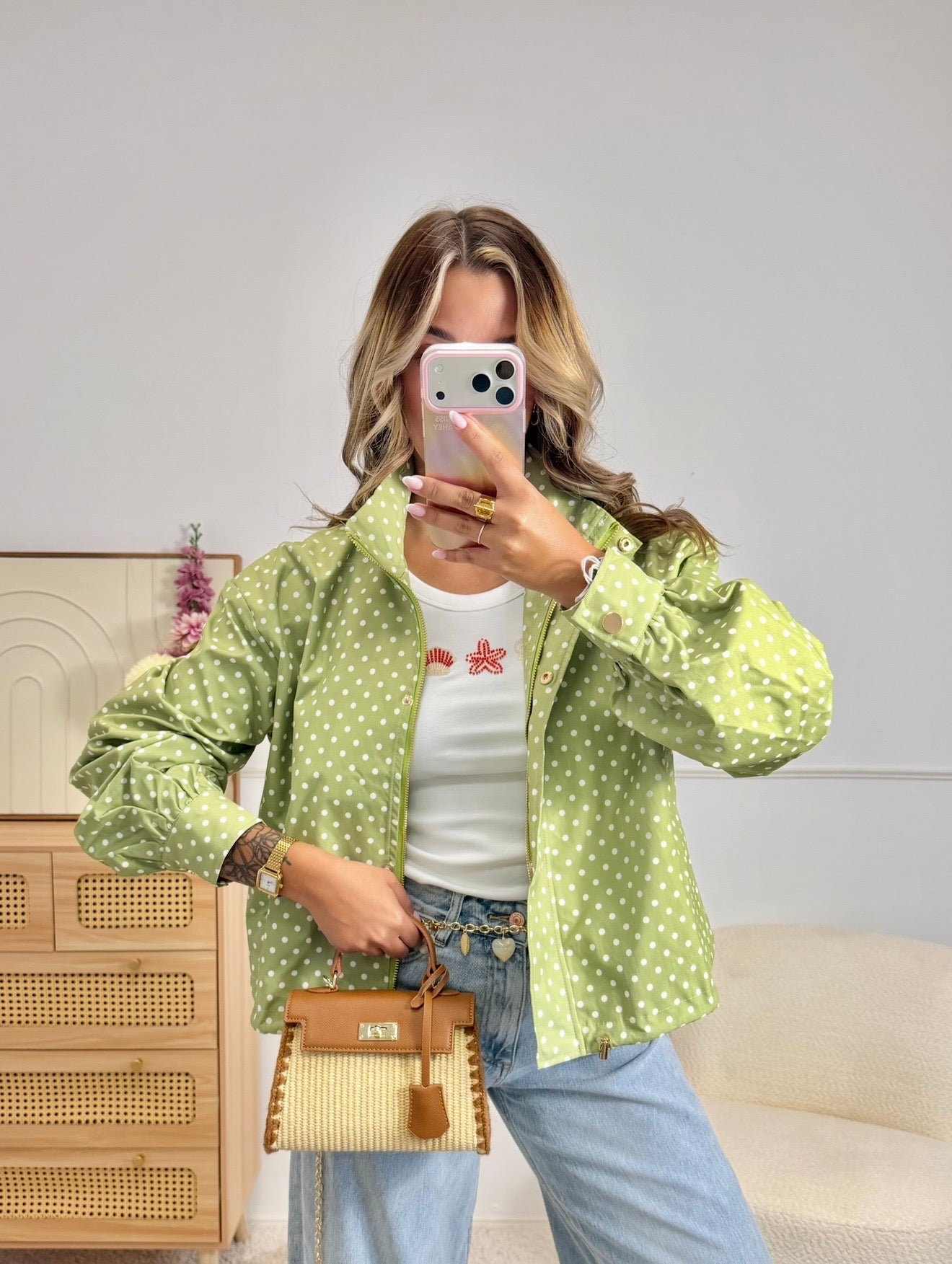Veste Pois Pistache