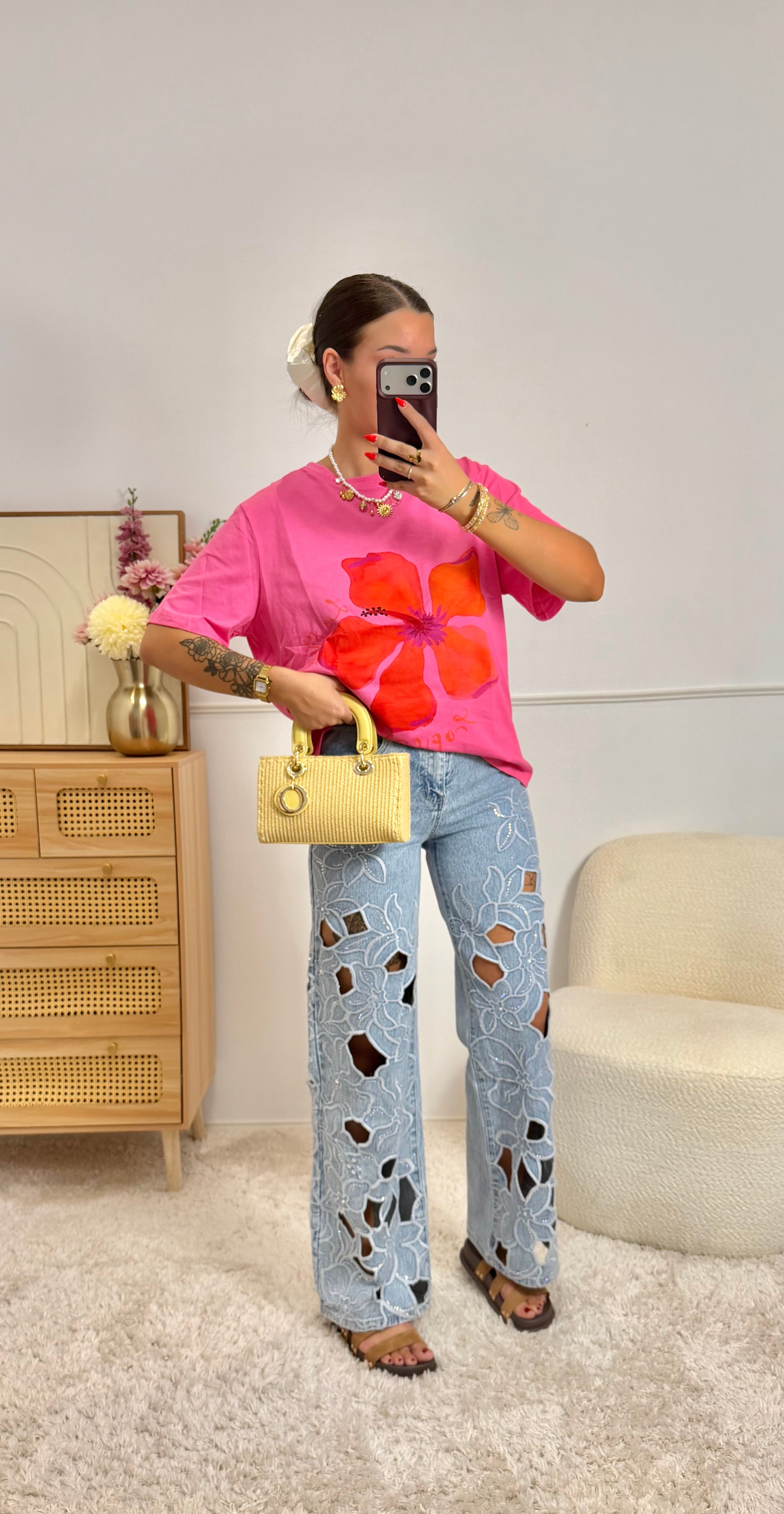 T-Shirt TROPICAL Fuchsia