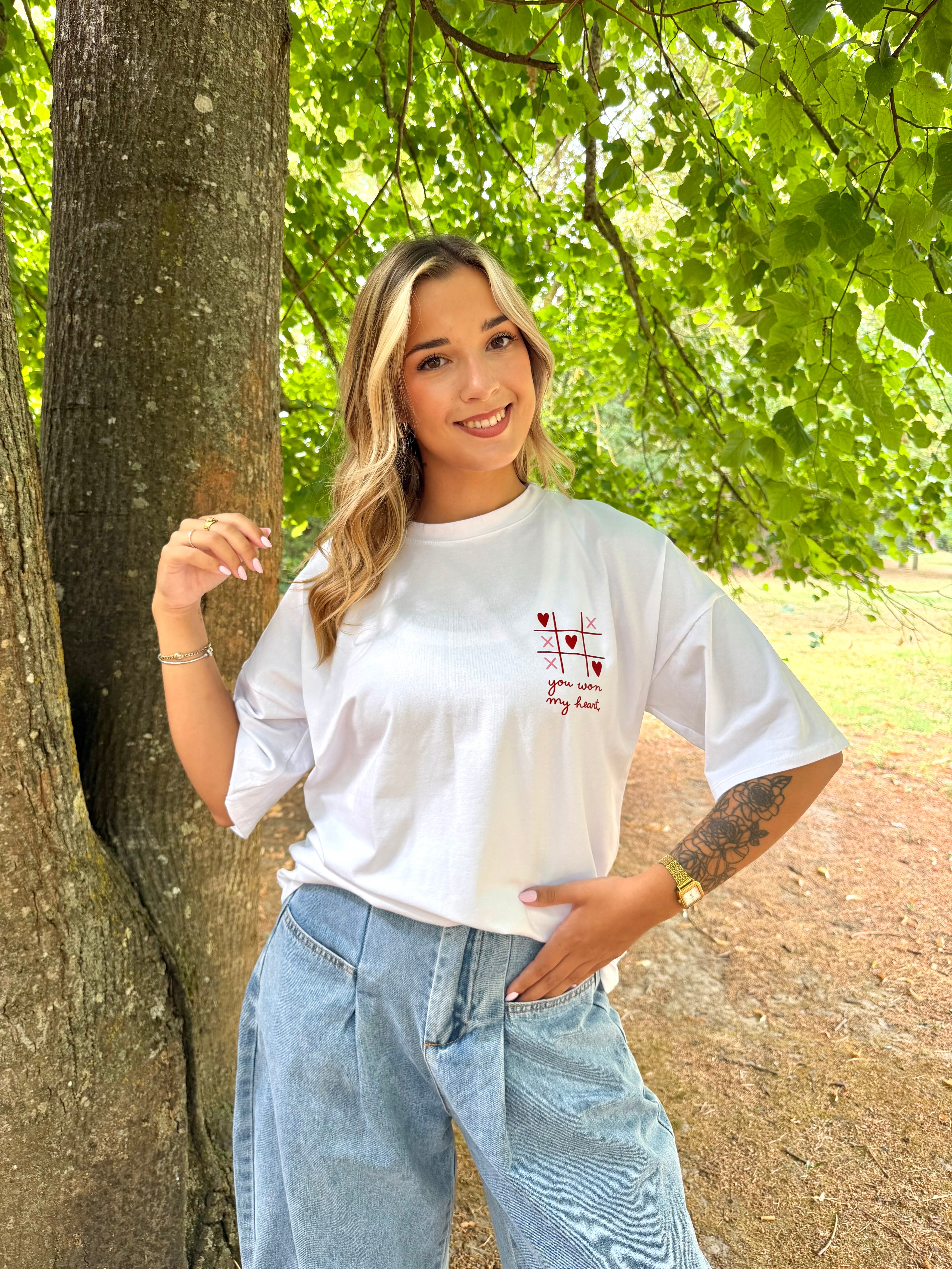 T-Shirt Cœur Blanc
