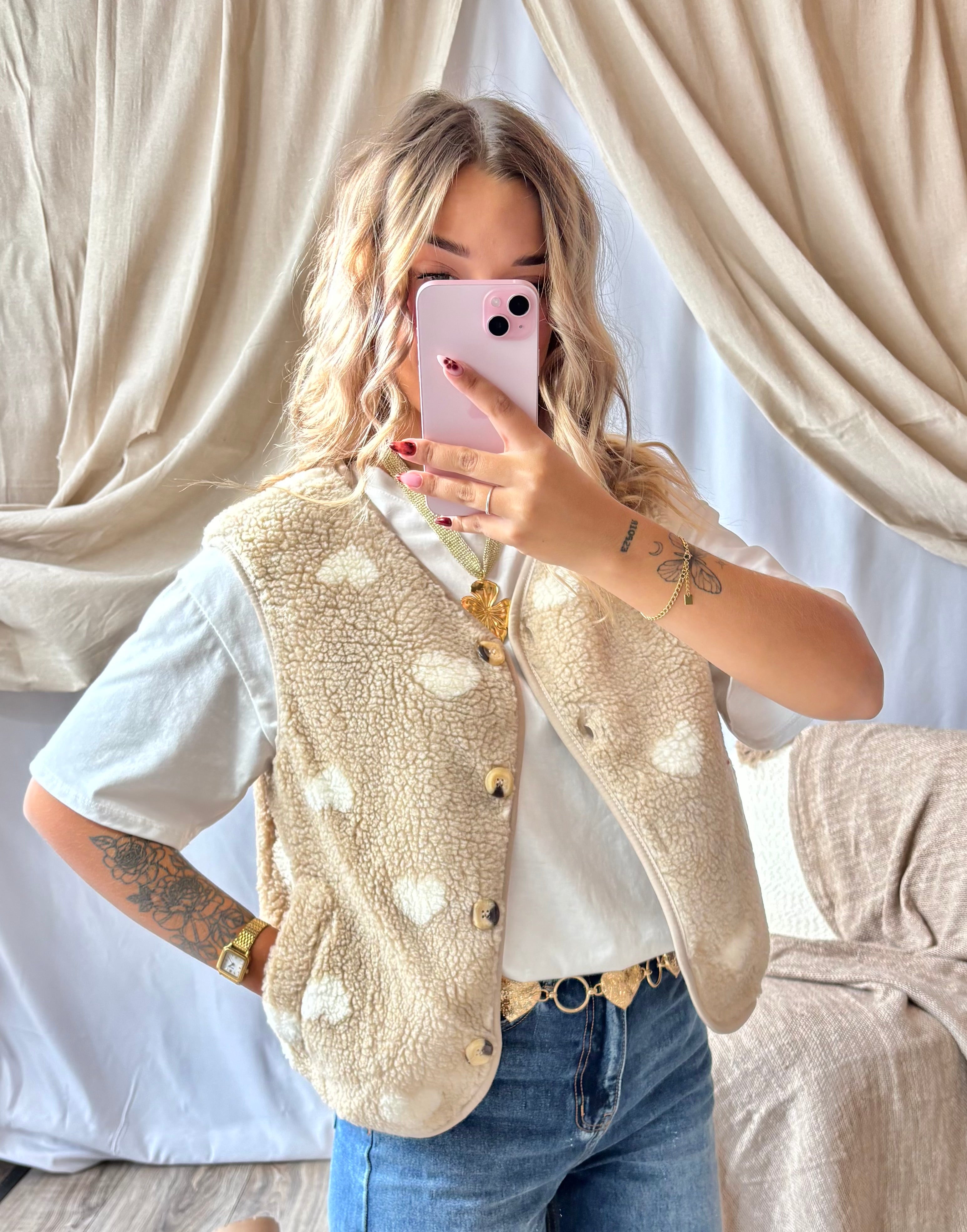 Gilet Teddy Cœur