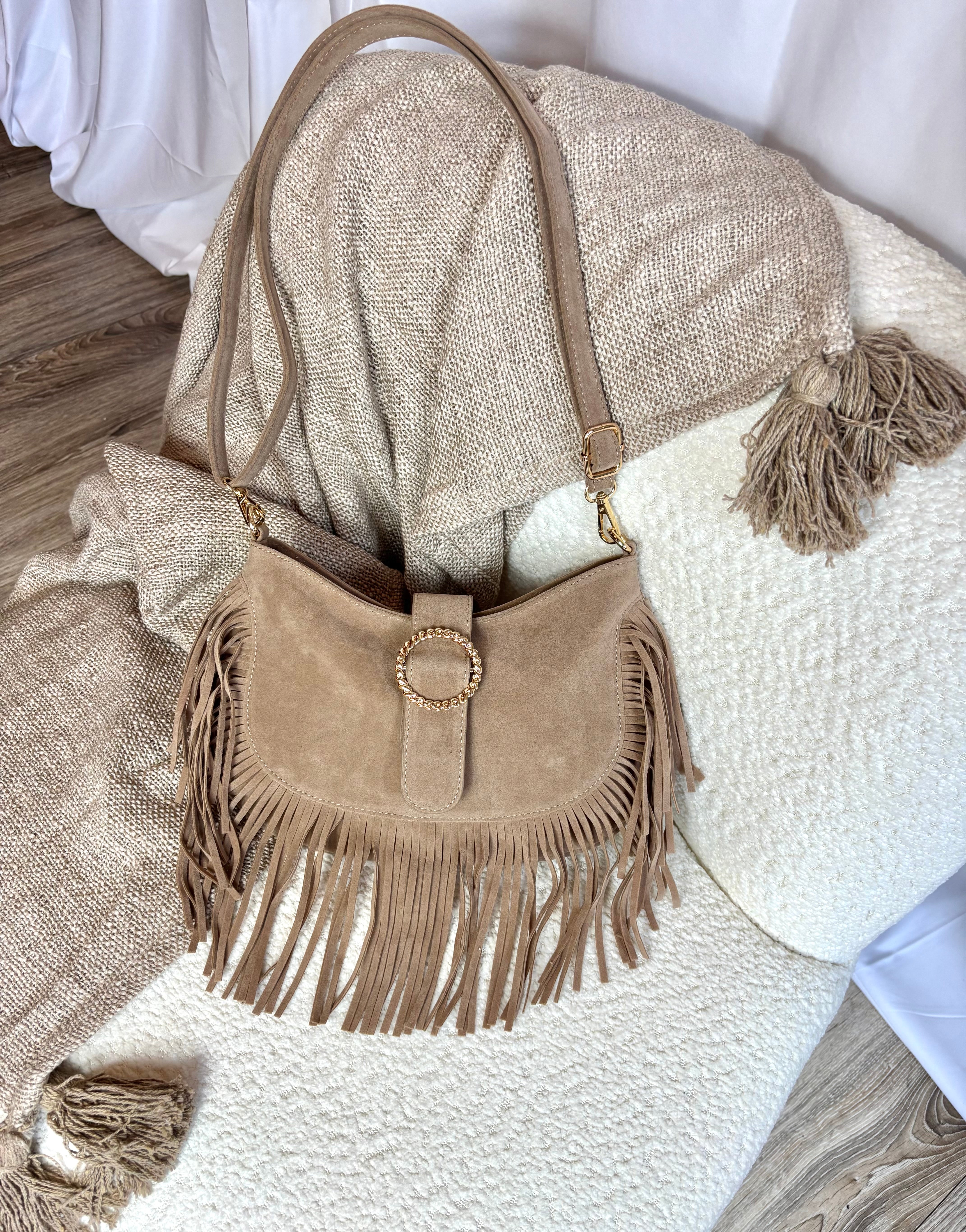 Sac Franges Beige