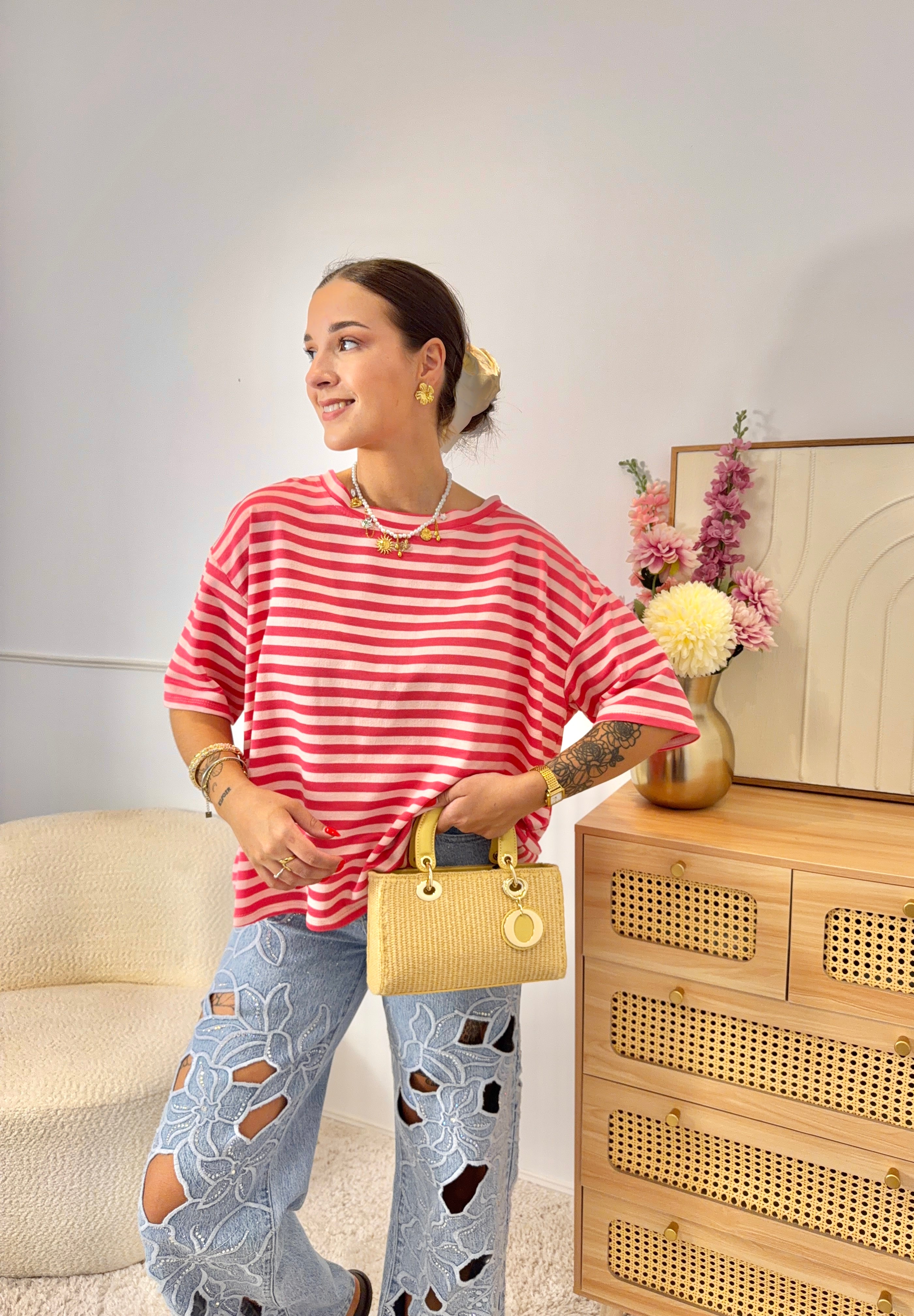 T-Shirt Dos Ouvert Rouge