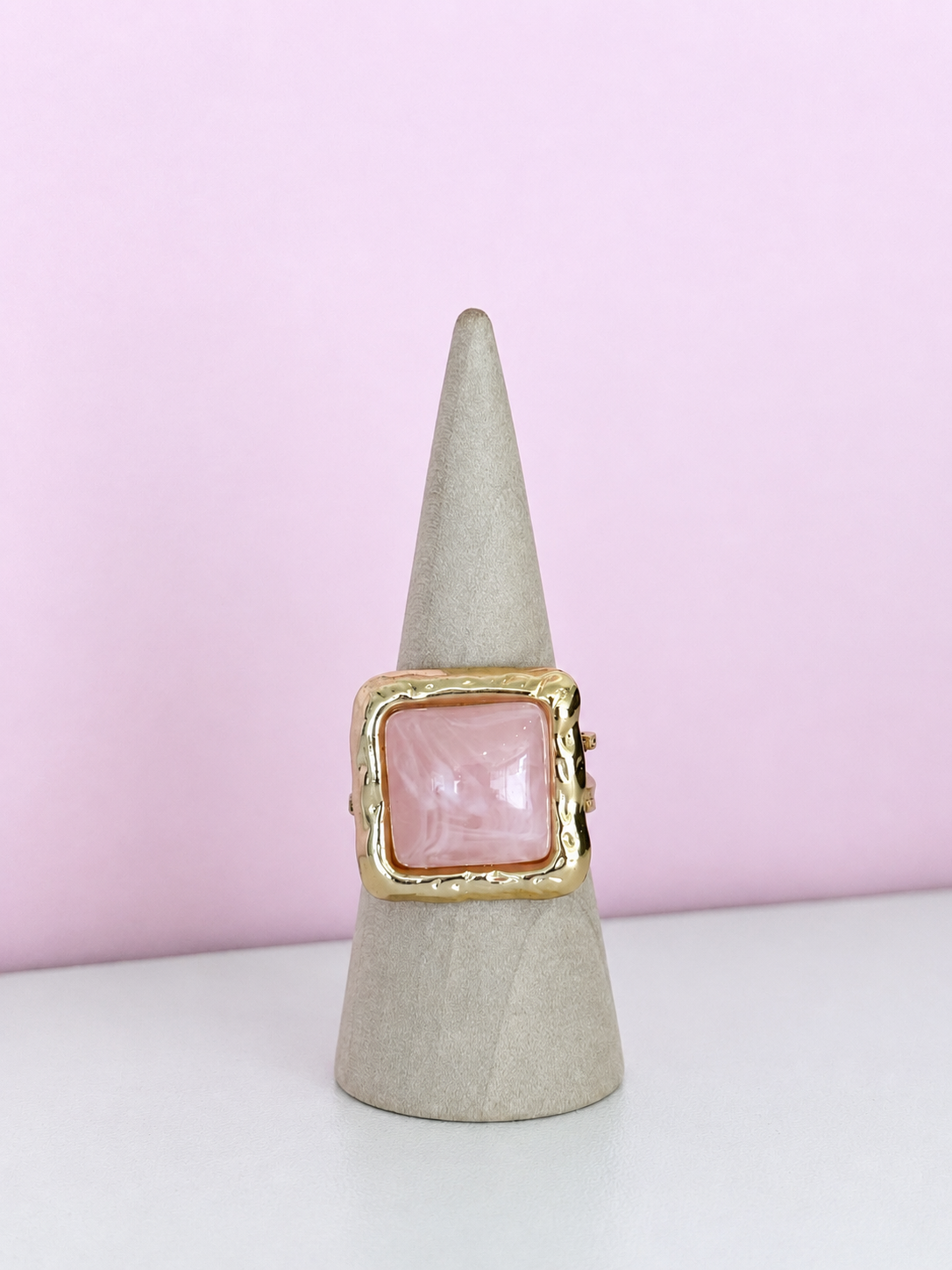 Bague pierre rose