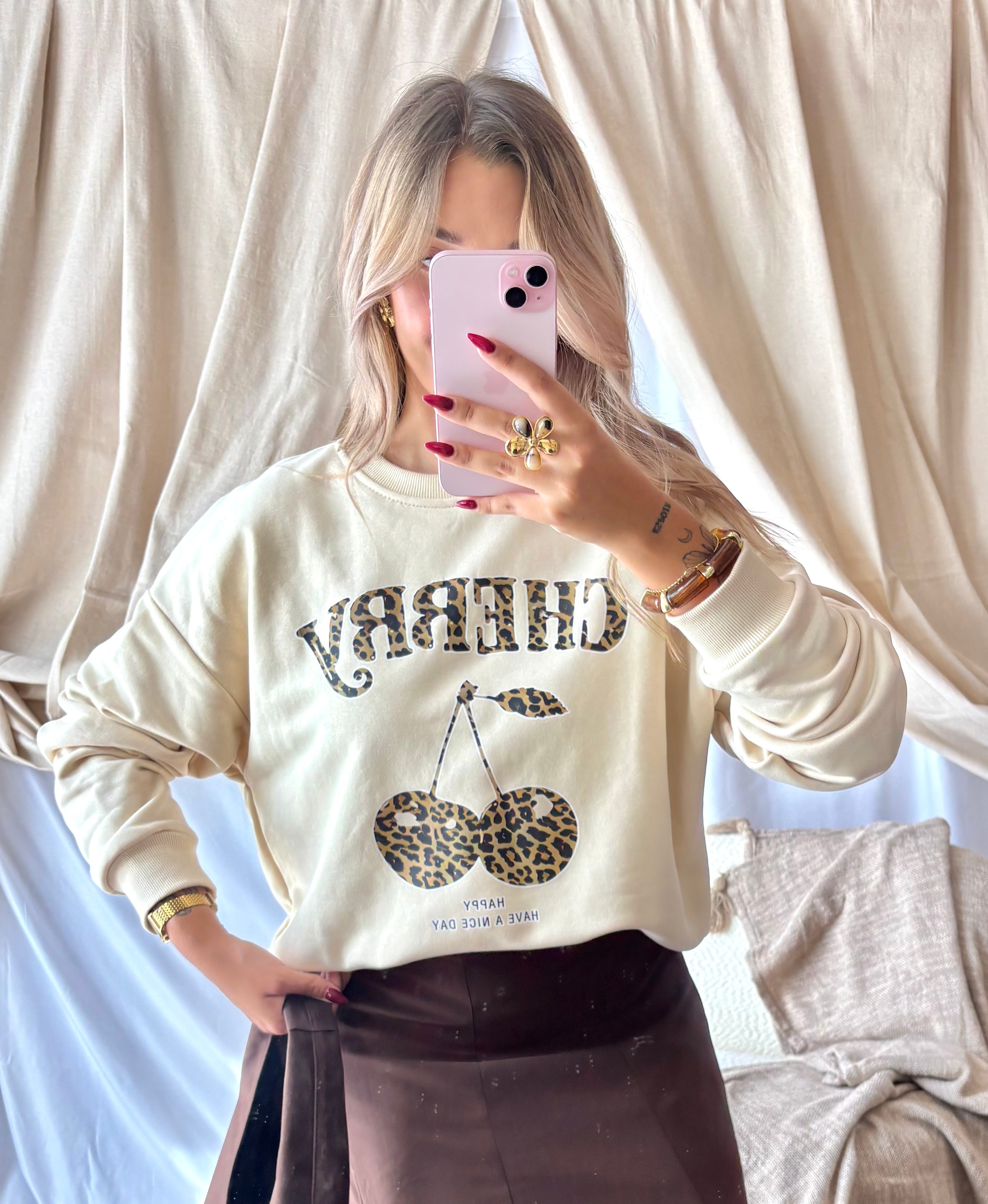 Sweat CHERRY Beige
