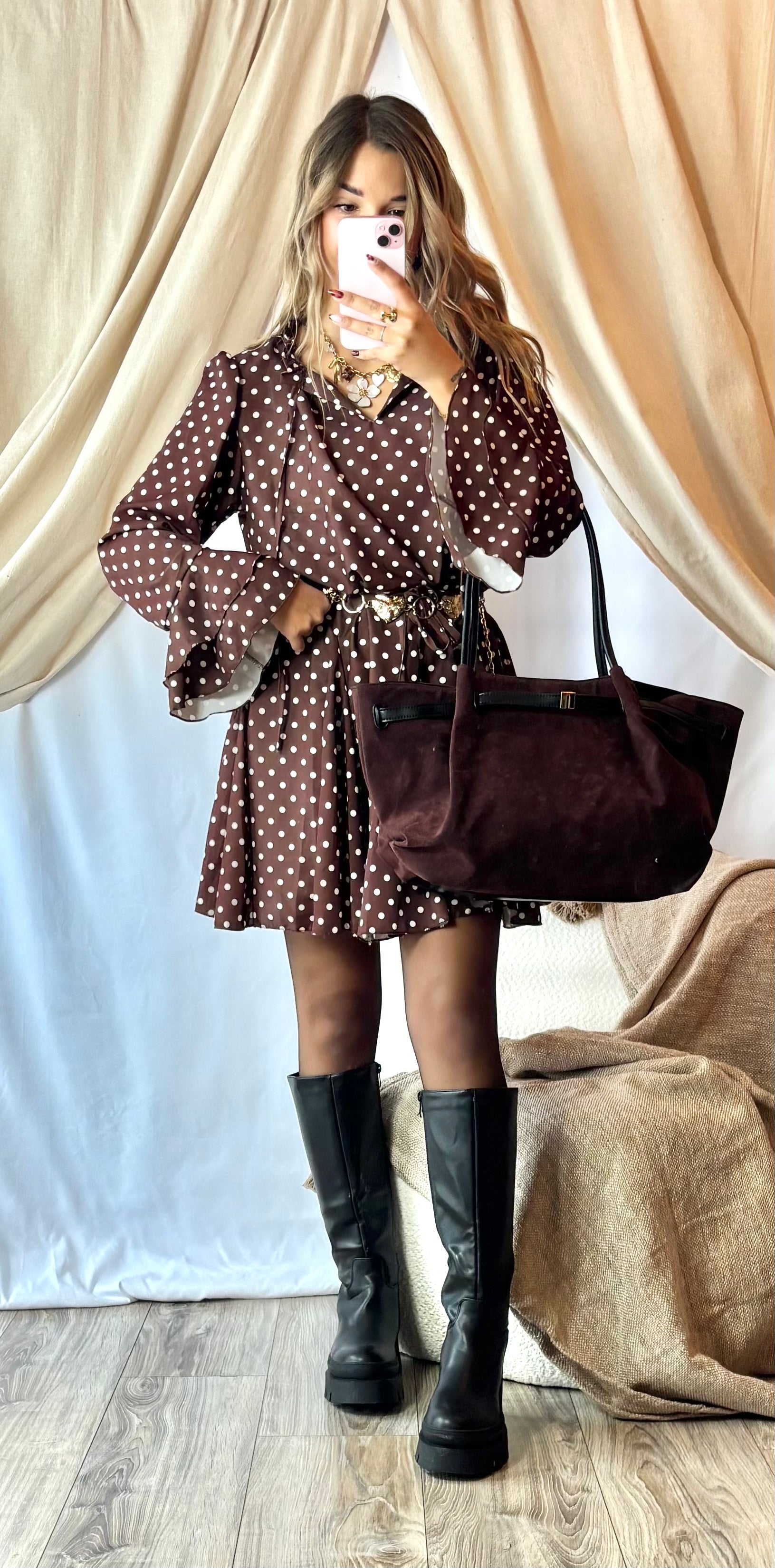 Robe à Pois Chocolat
