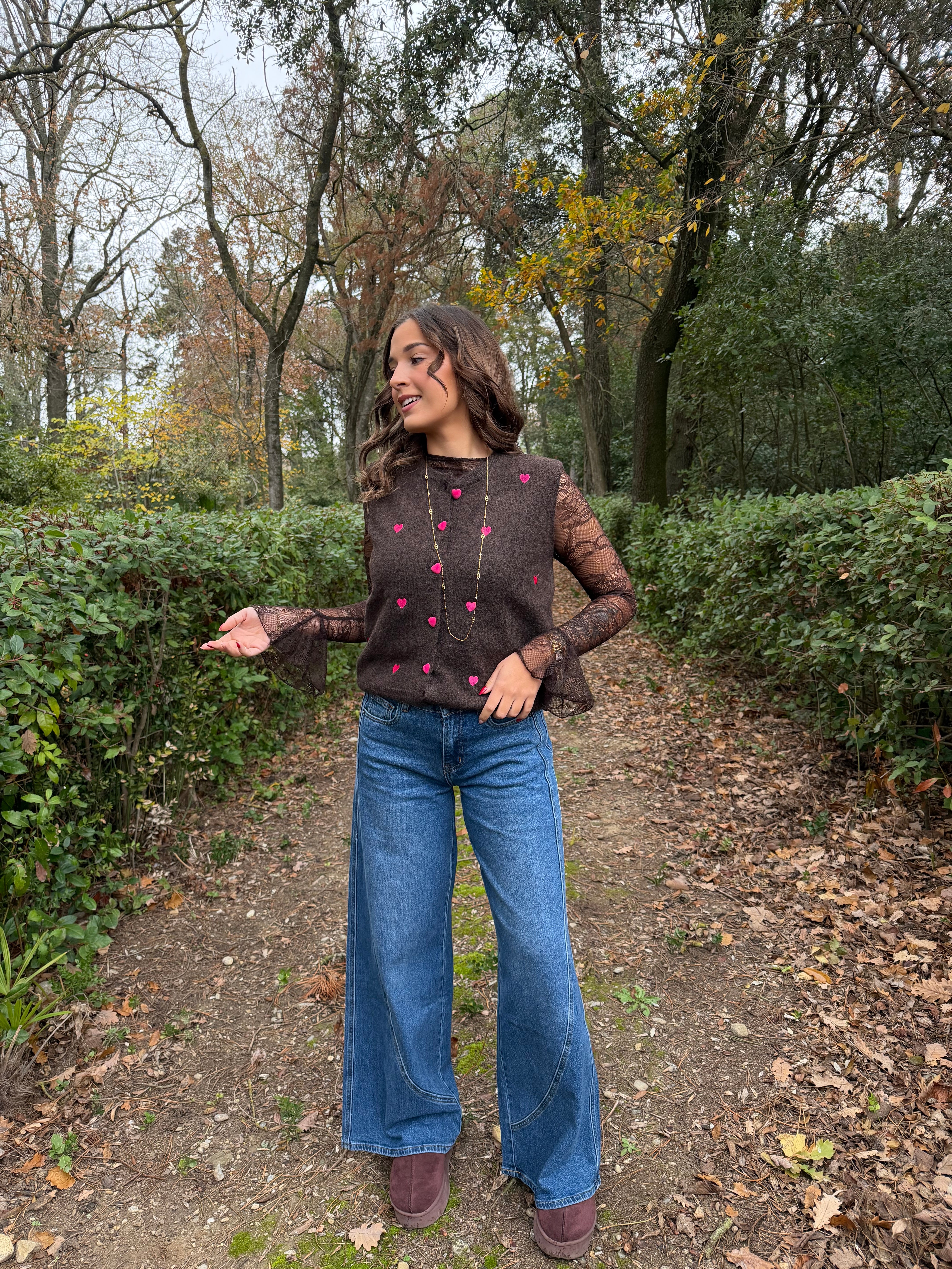 Top Dentelle Chocolat