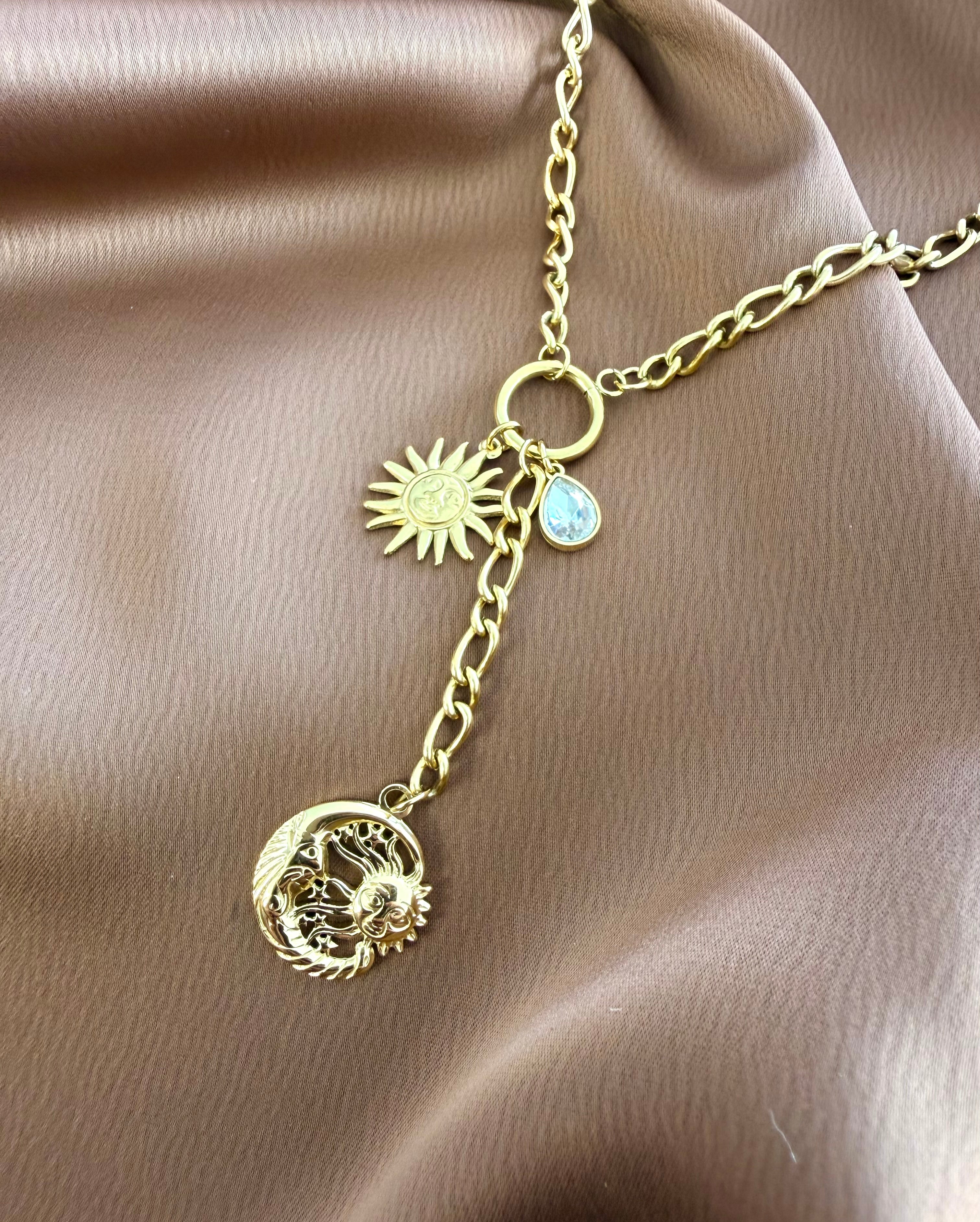 Collier Charls Soleil & Lune Cristal