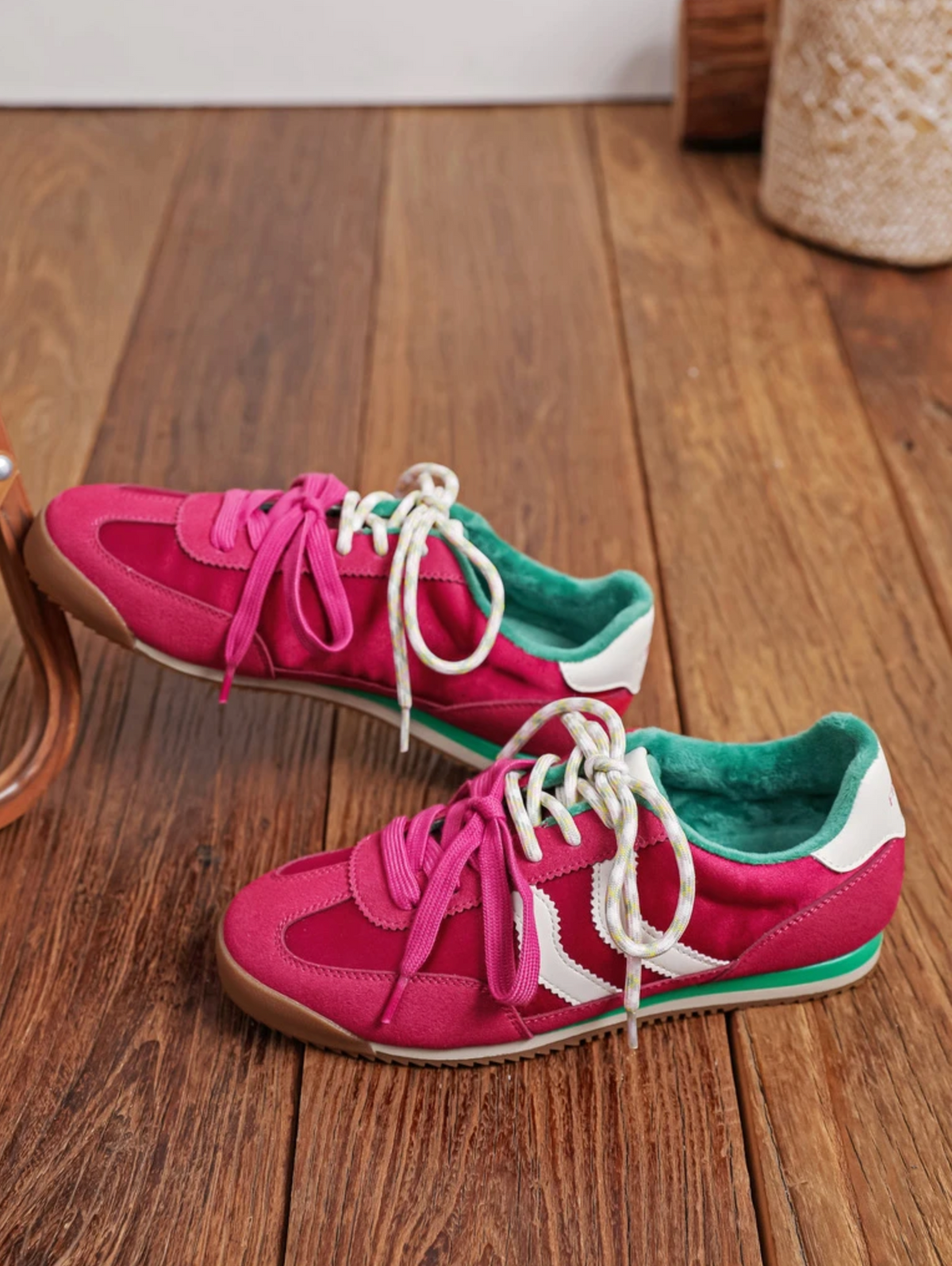 Basket FINDLAY en satin framboise