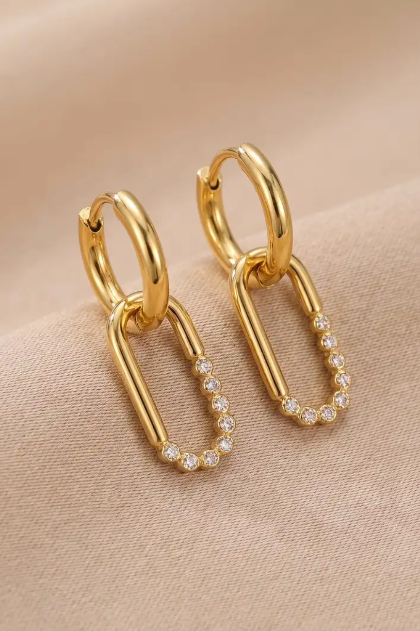 Boucles d'oreilles Créoles Lien Doré