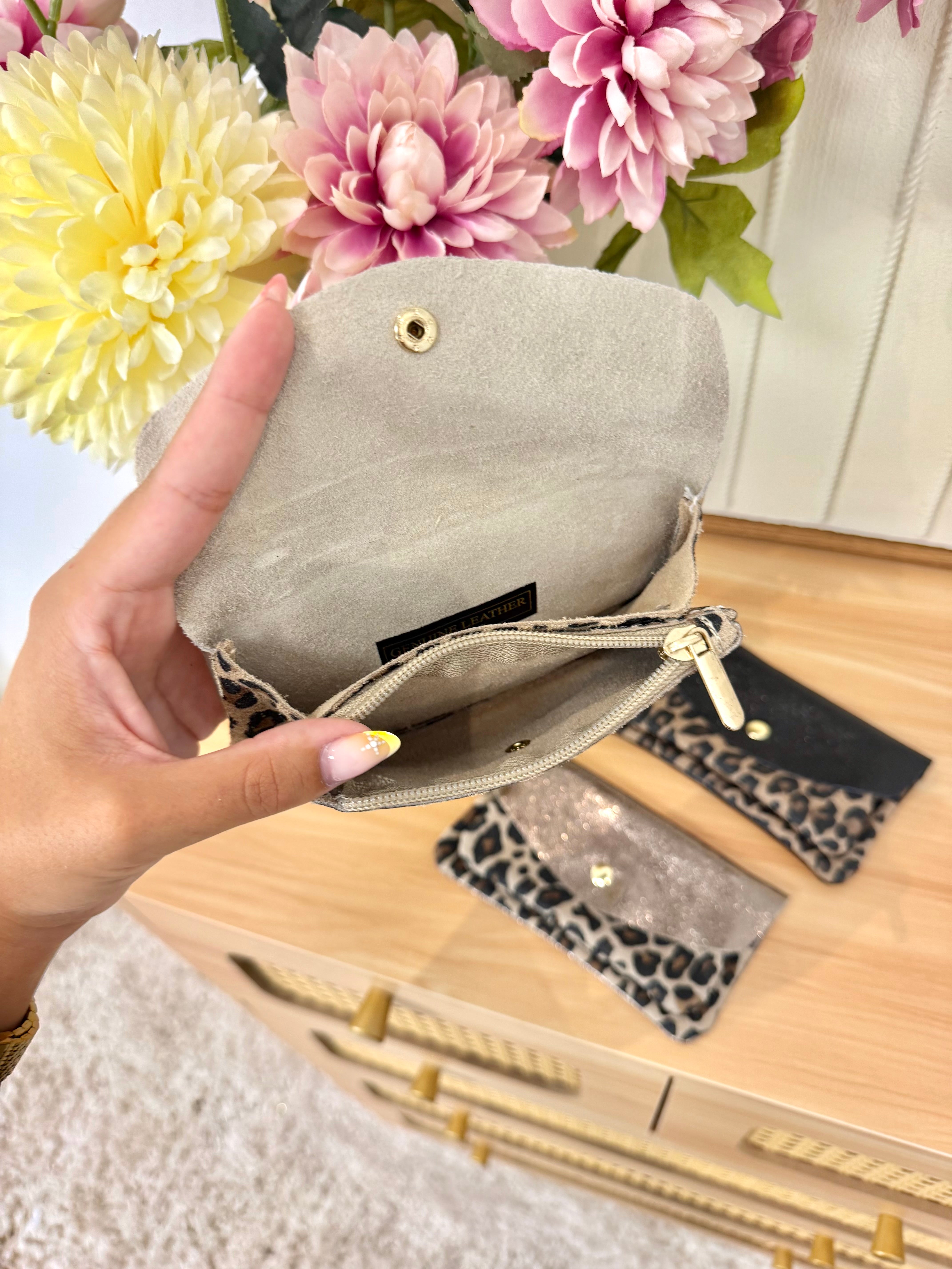 Porte Monnaie Cuir Double Poches