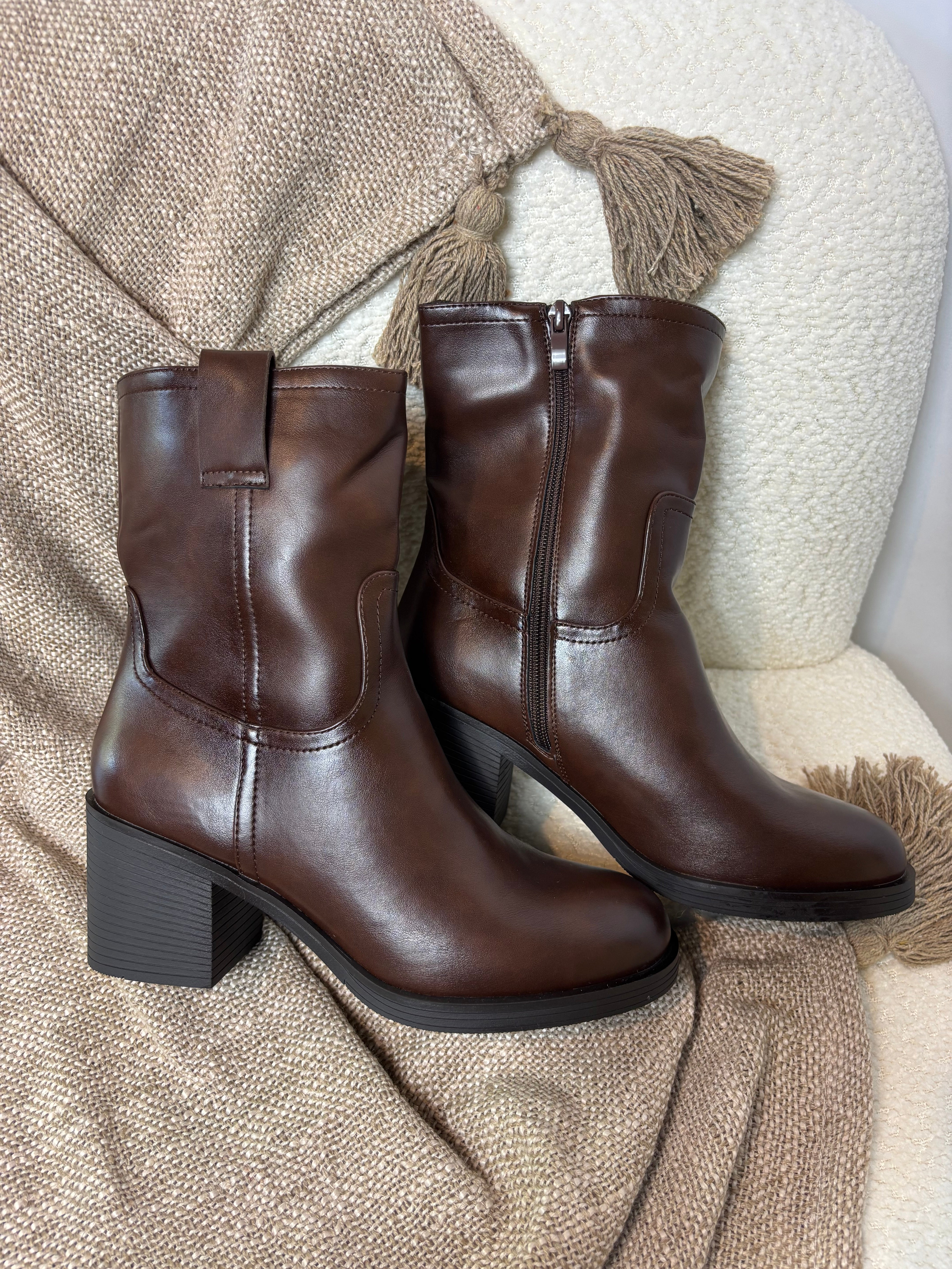 Bottine SimilicuirChocolat