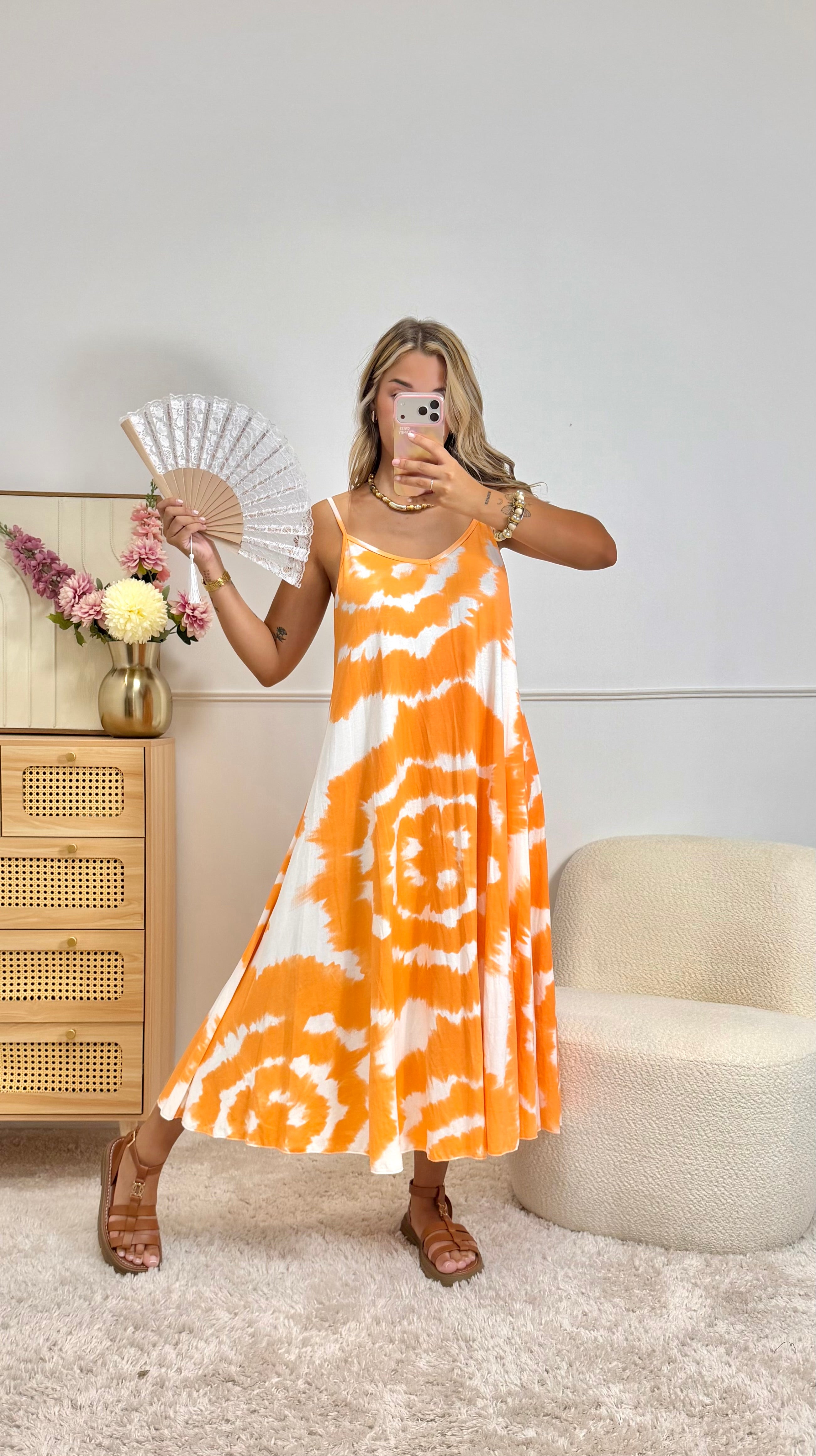 Robe Tie Dye Orange