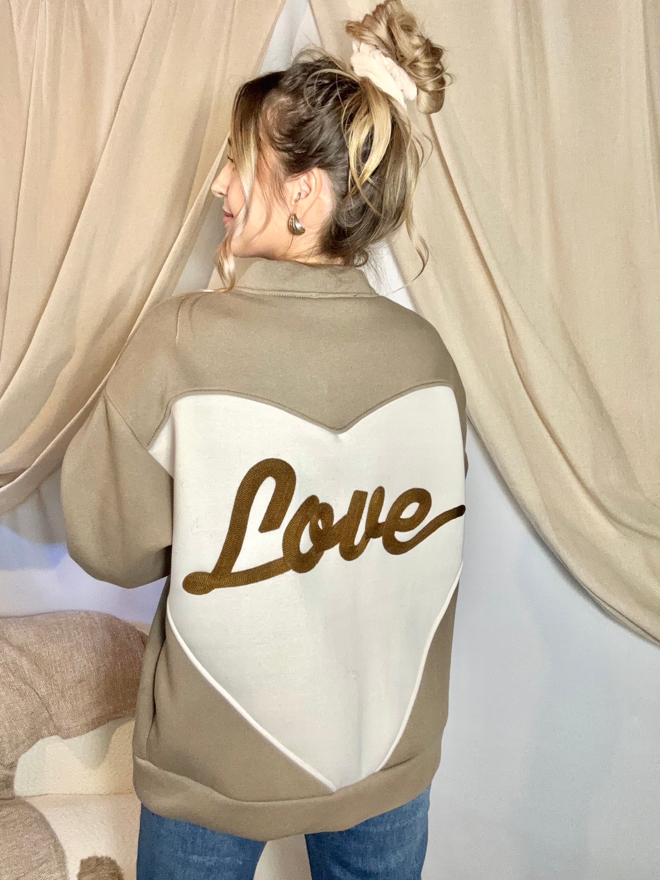 Veste LOVE Beige