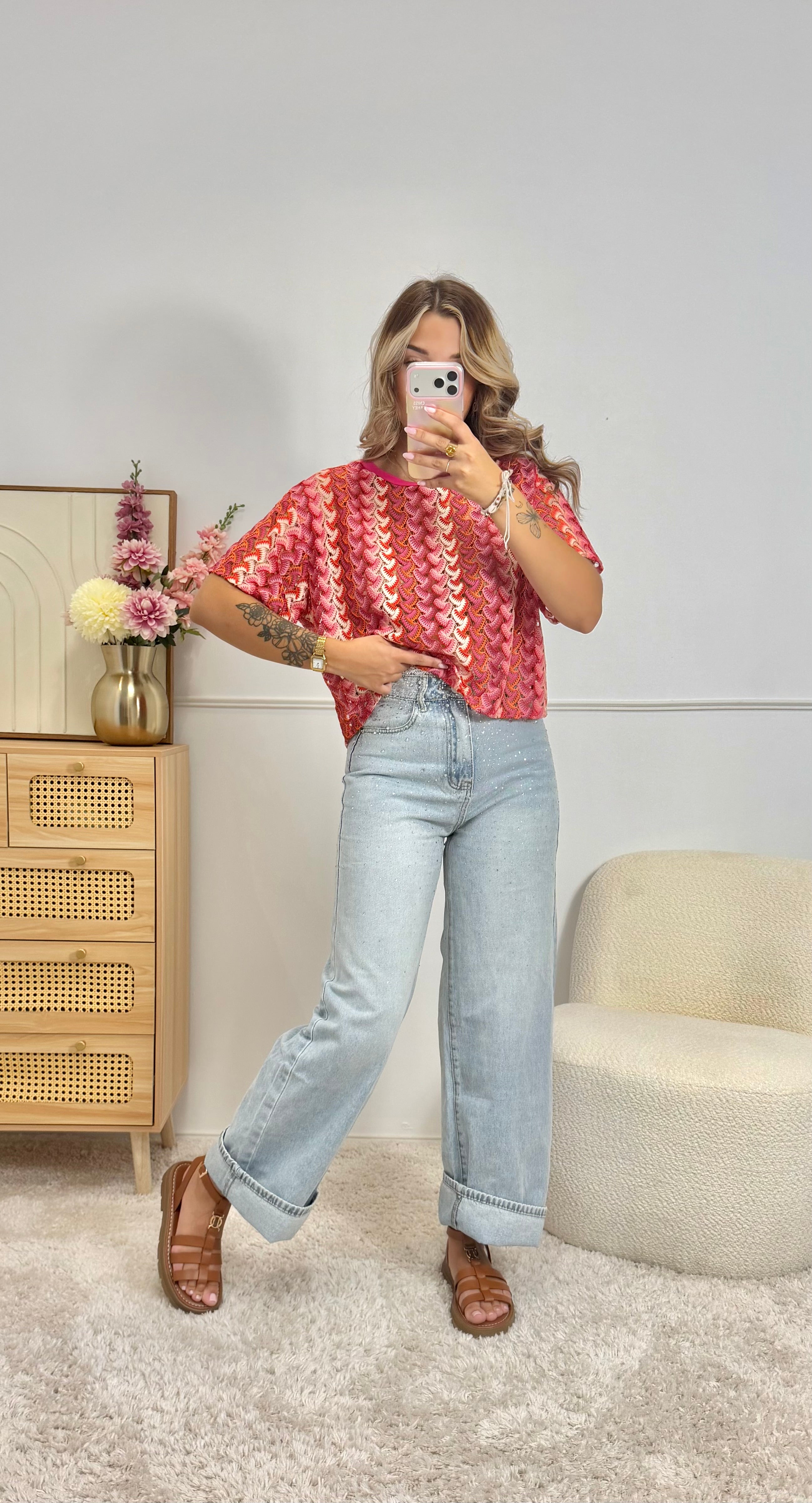T-Shirt Crochet Fuchsia