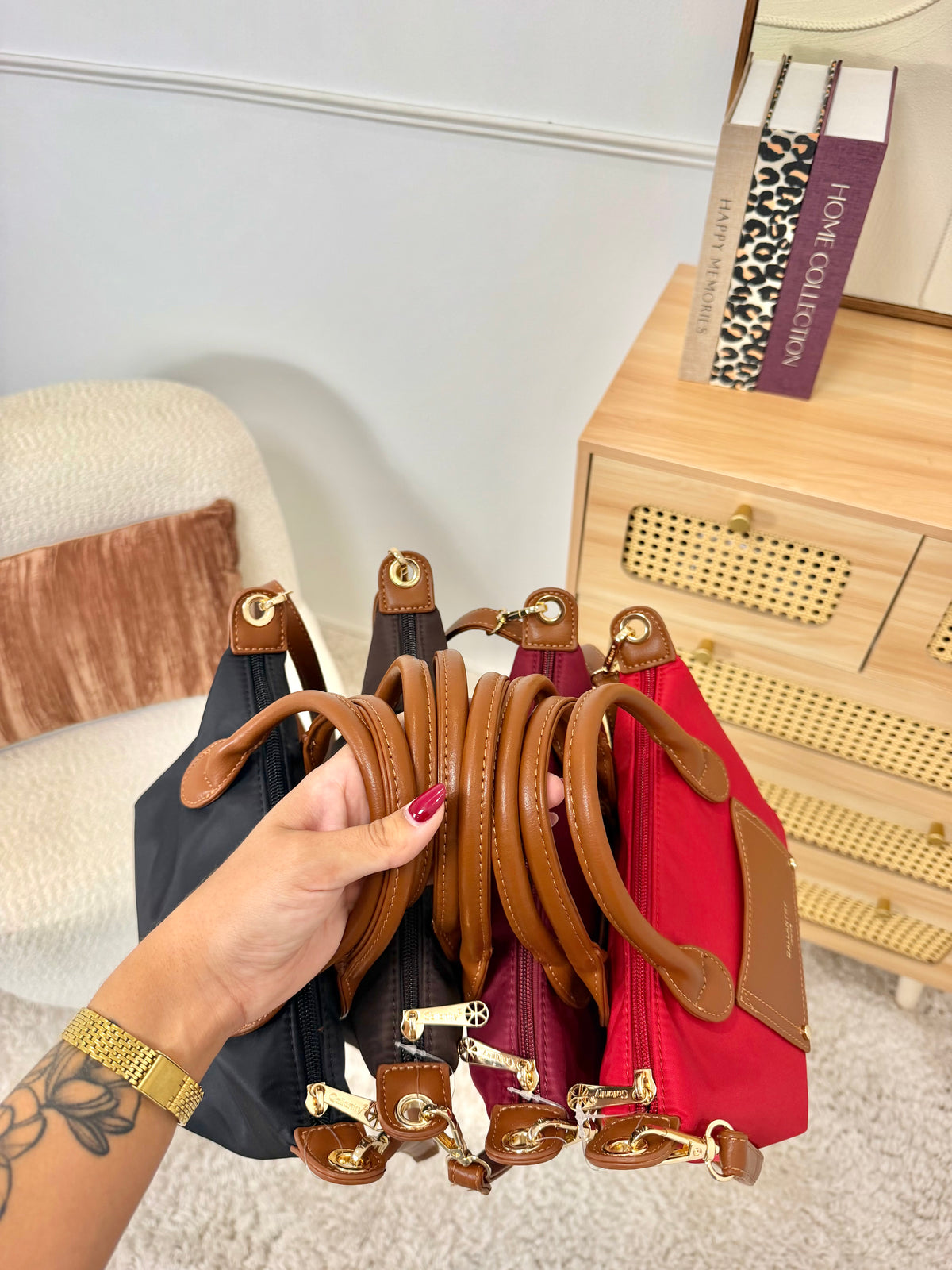 Sac à main poche avant Gallantry Bordeaux