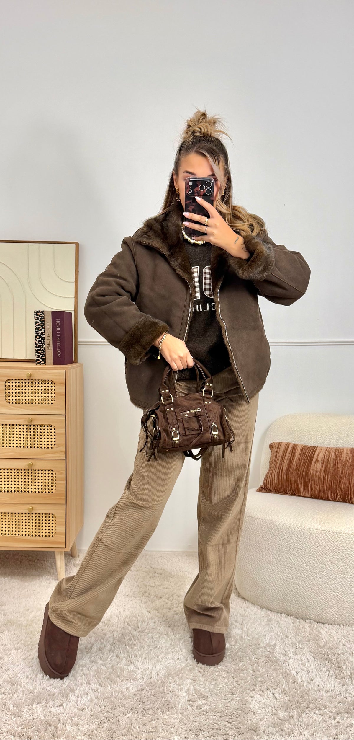 Manteau réversible doux Choco
