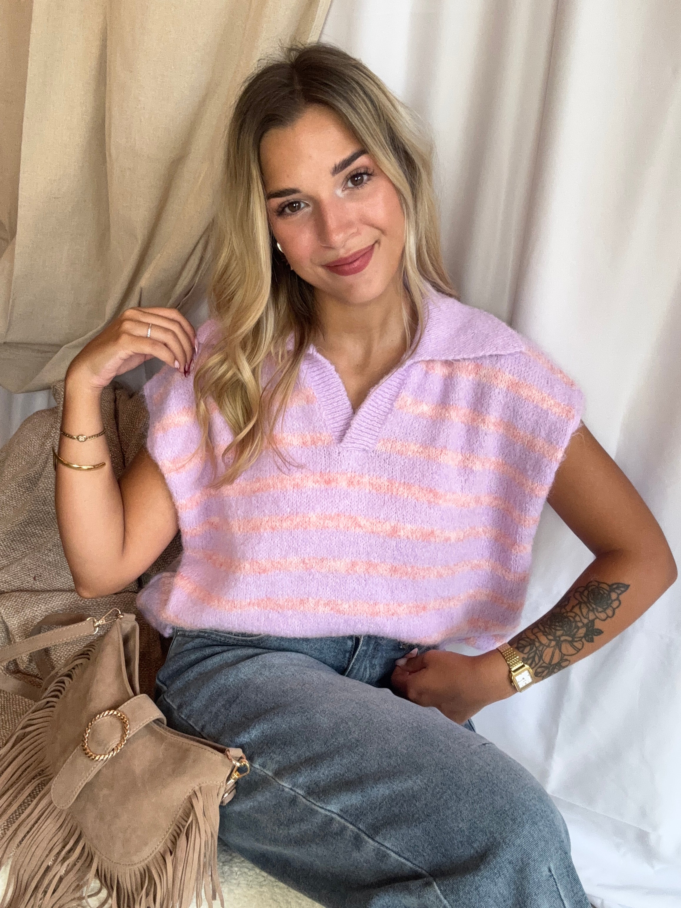 Pull sans Manches Lila