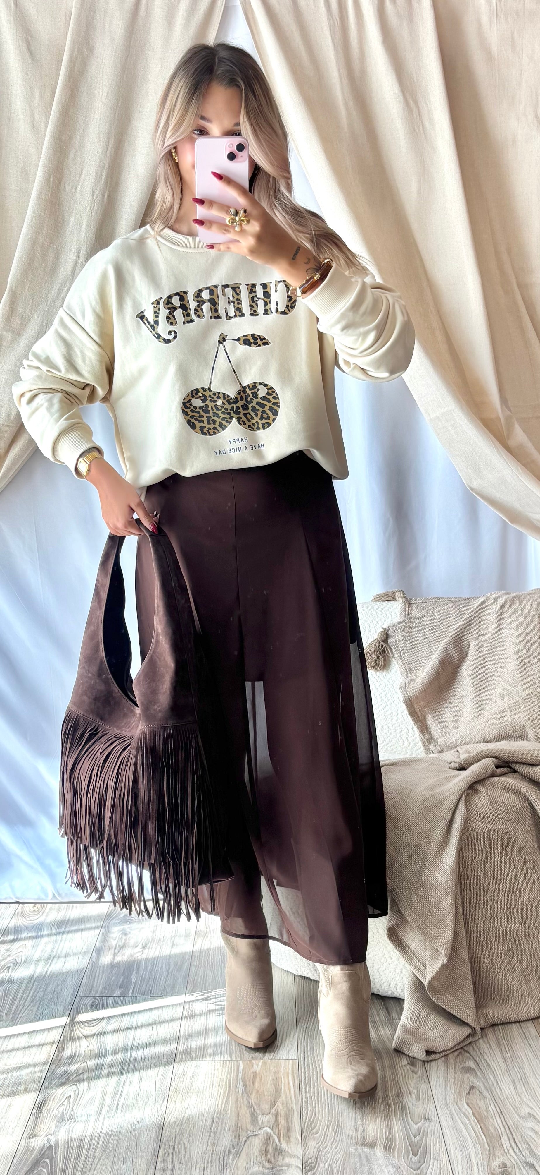Sweat CHERRY Beige