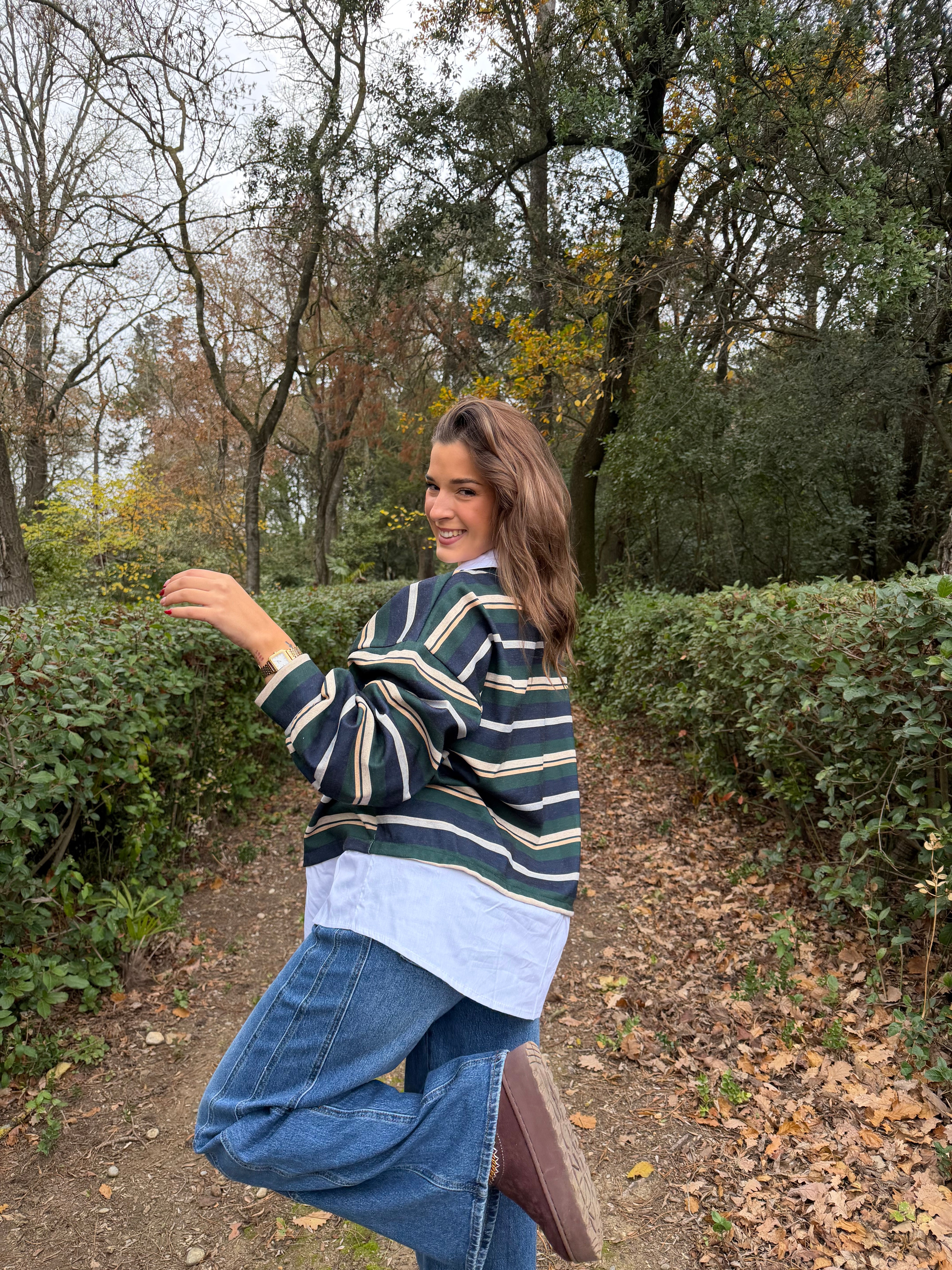 Sweat & Chemise Vert Sapin