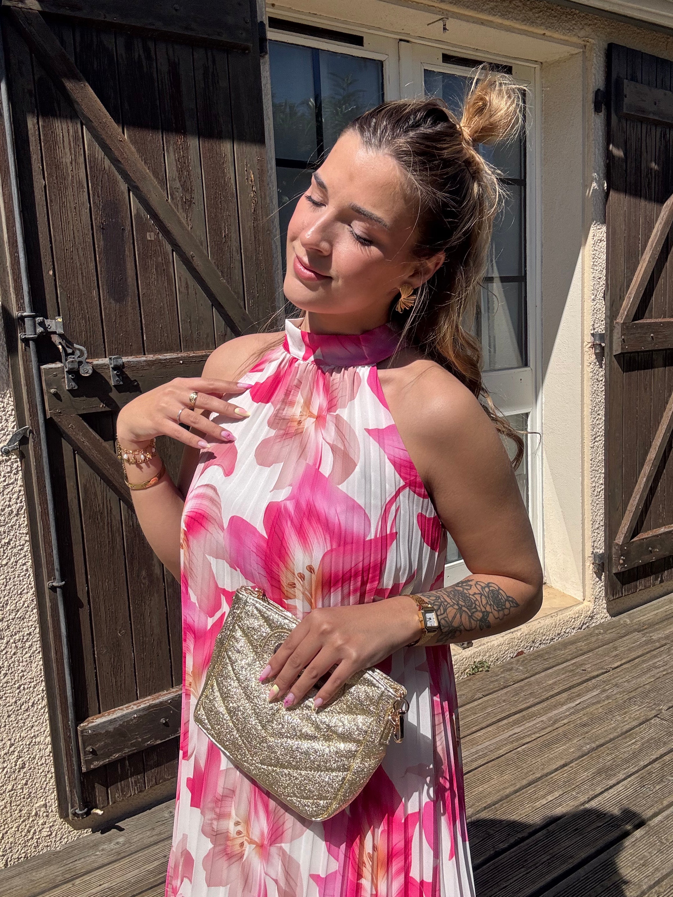 Robe Plissée Fleur