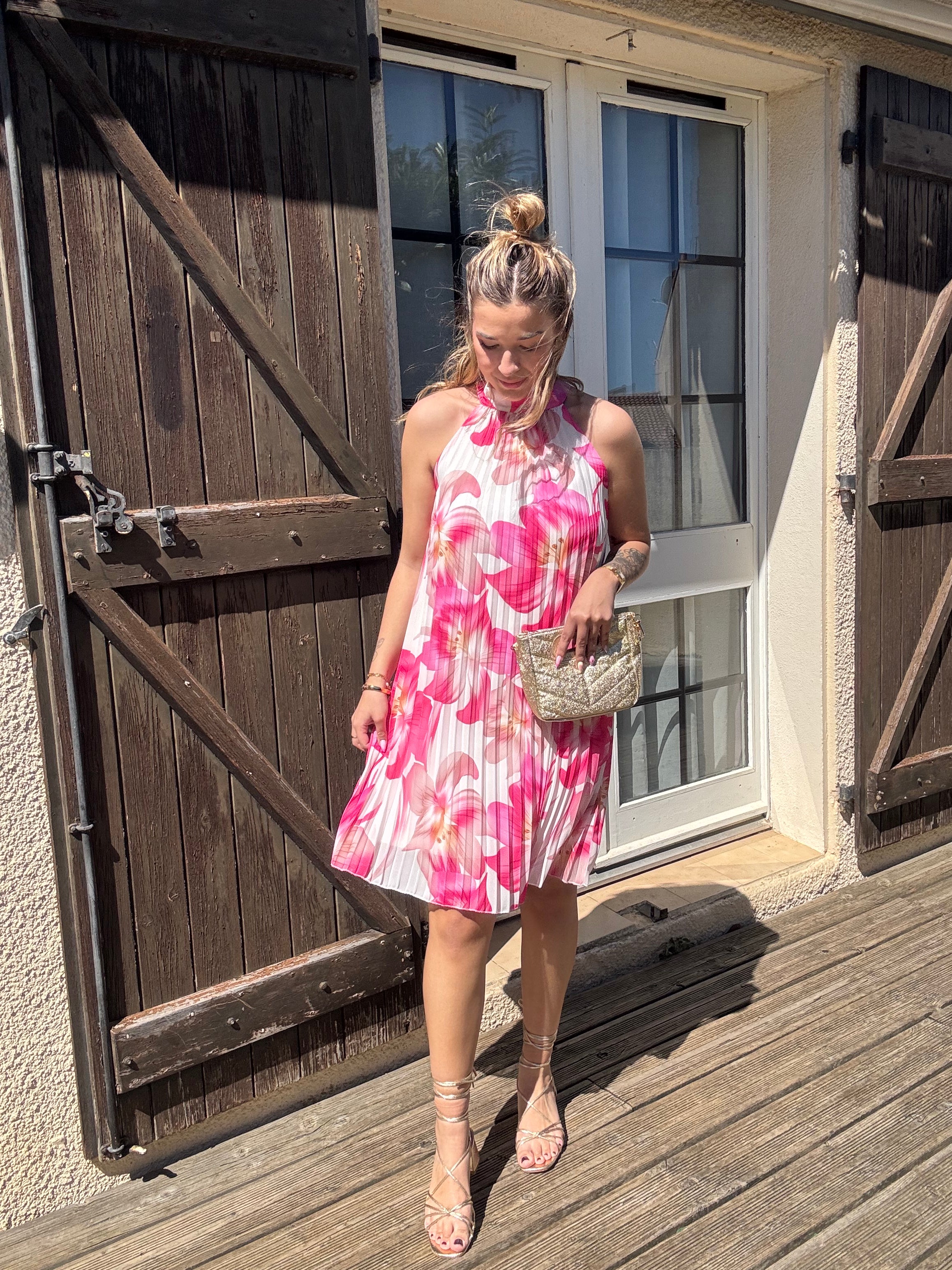 Robe Plissée Fleur