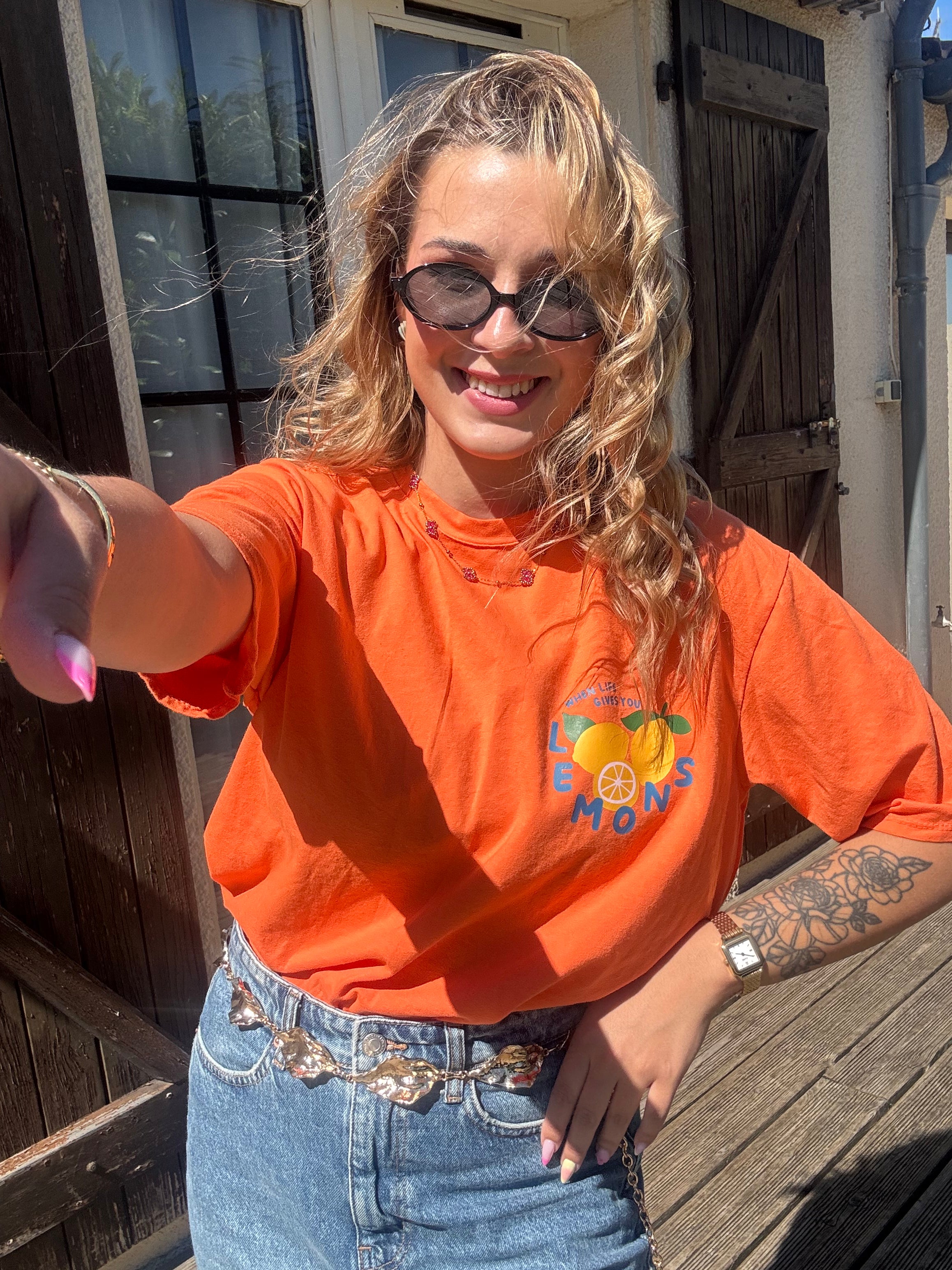 T-Shirt Citron Orange