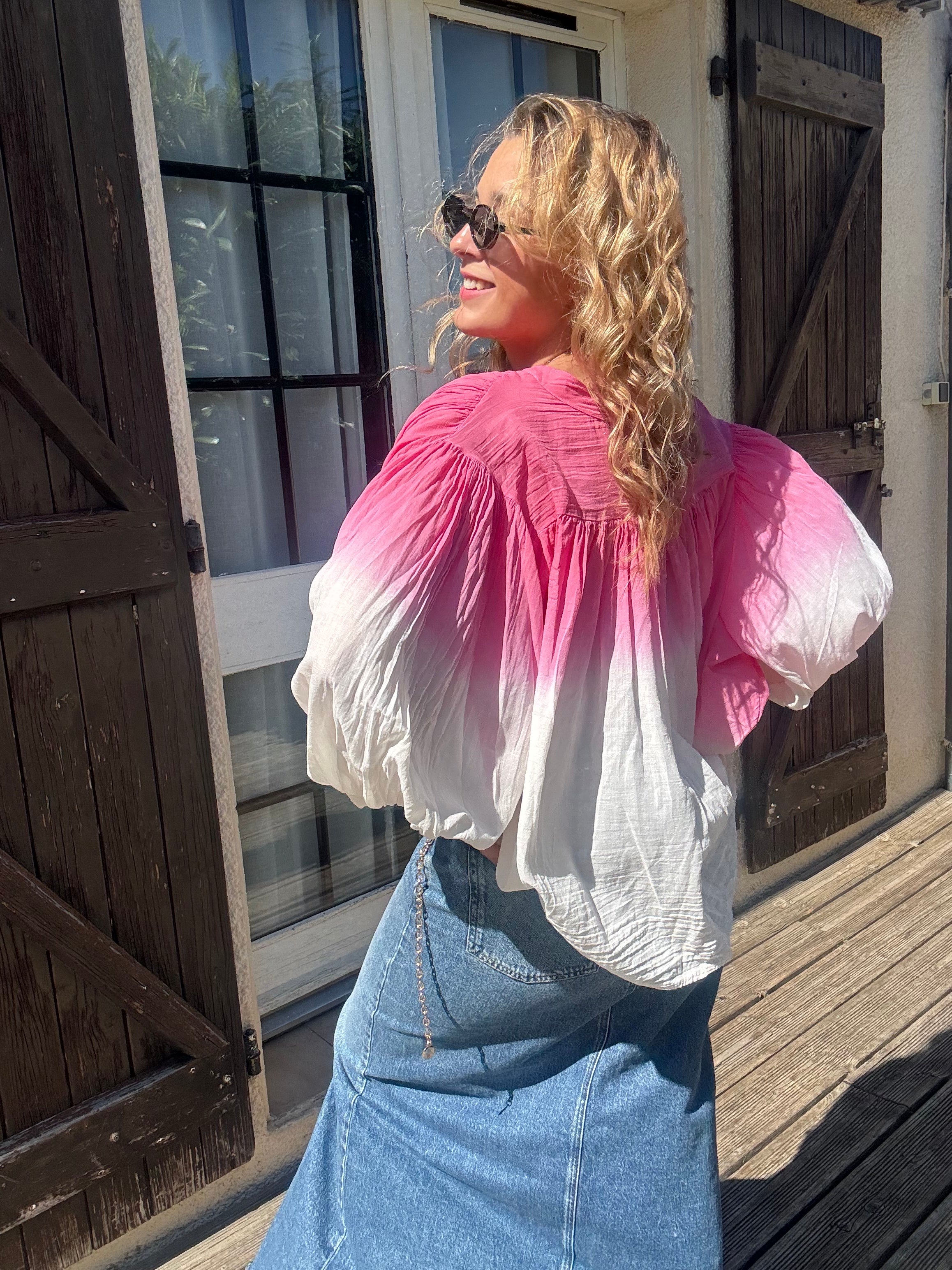 Blouse Dégradée Rose