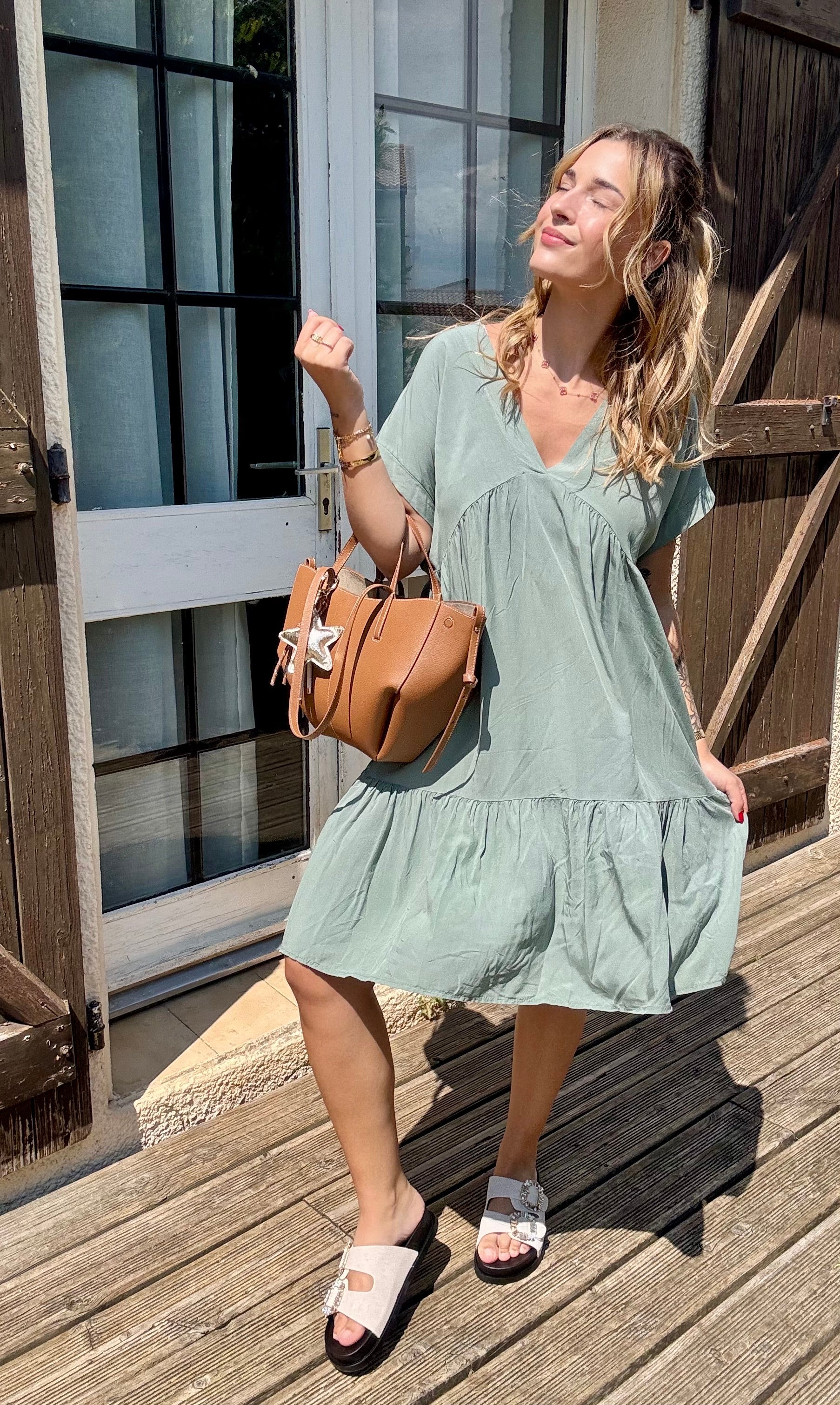 Robe Fluide Kaki