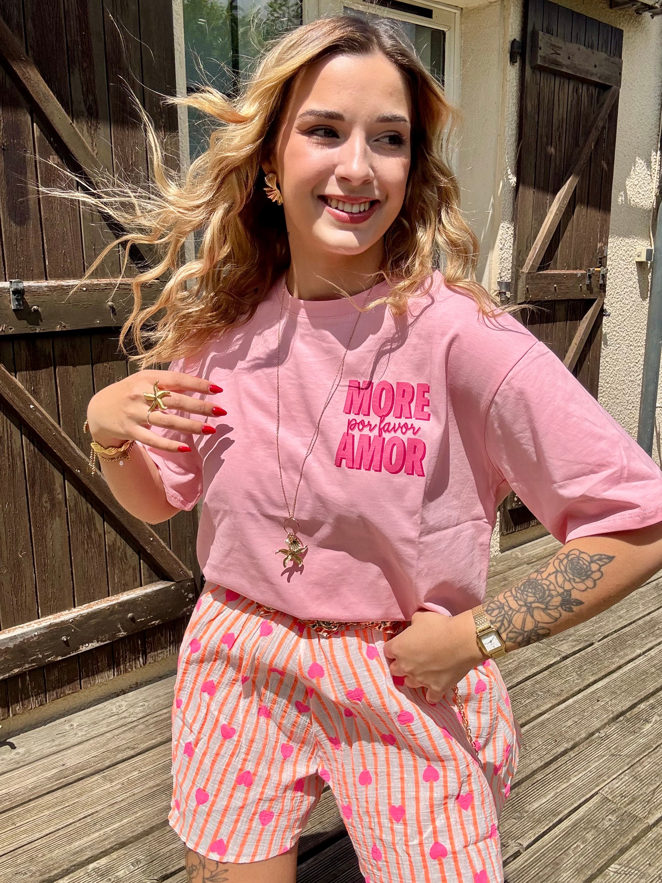 T-Shirt AMOR Rose