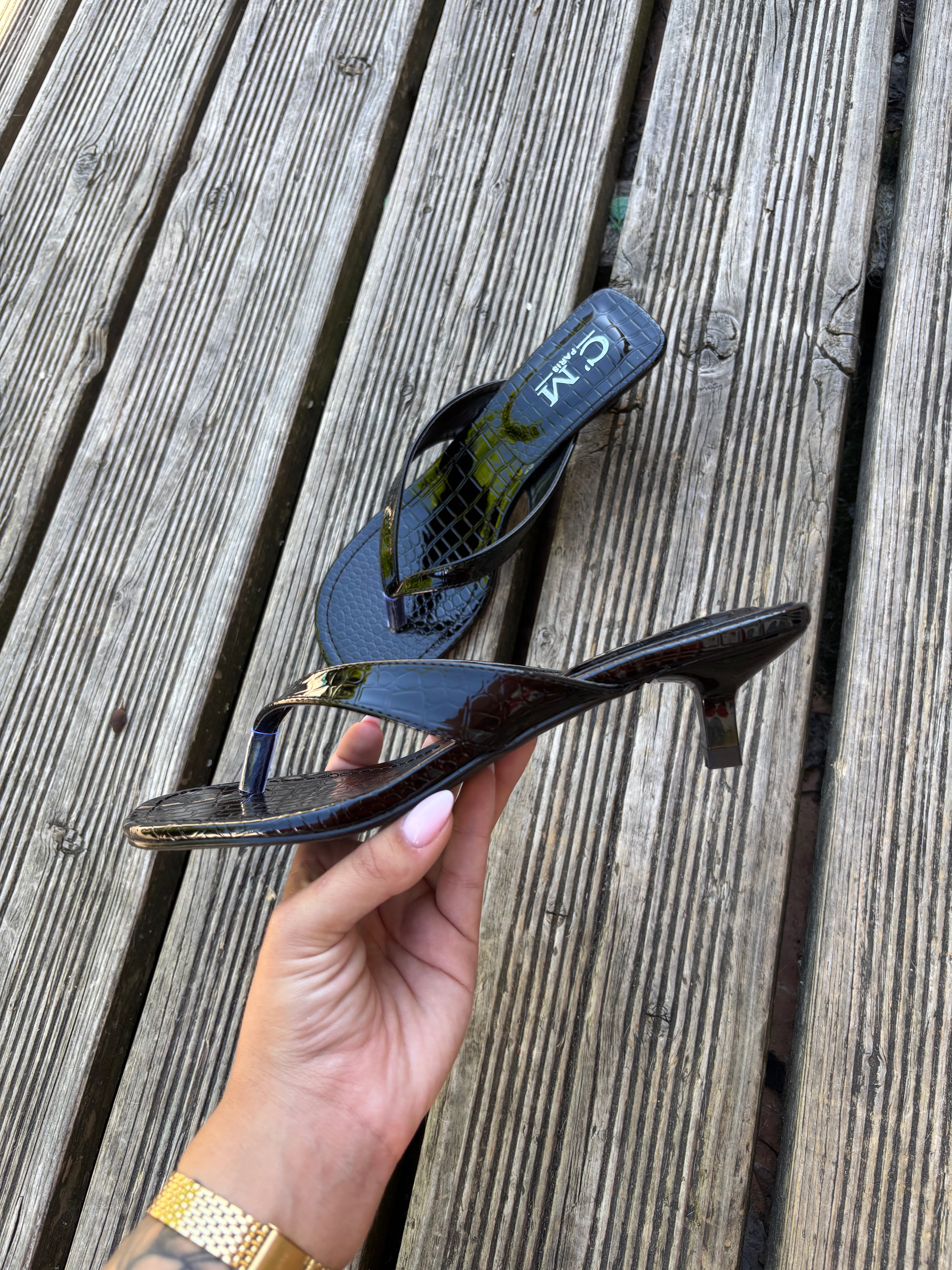 Sandales Talon Noir