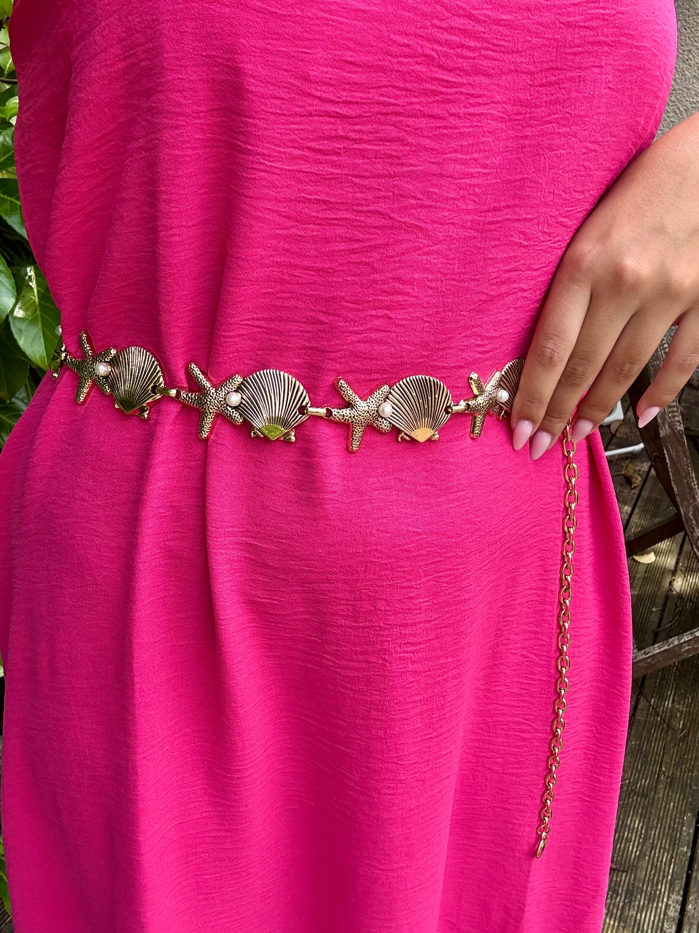 Ceinture Bijoux Coquillage Dorée