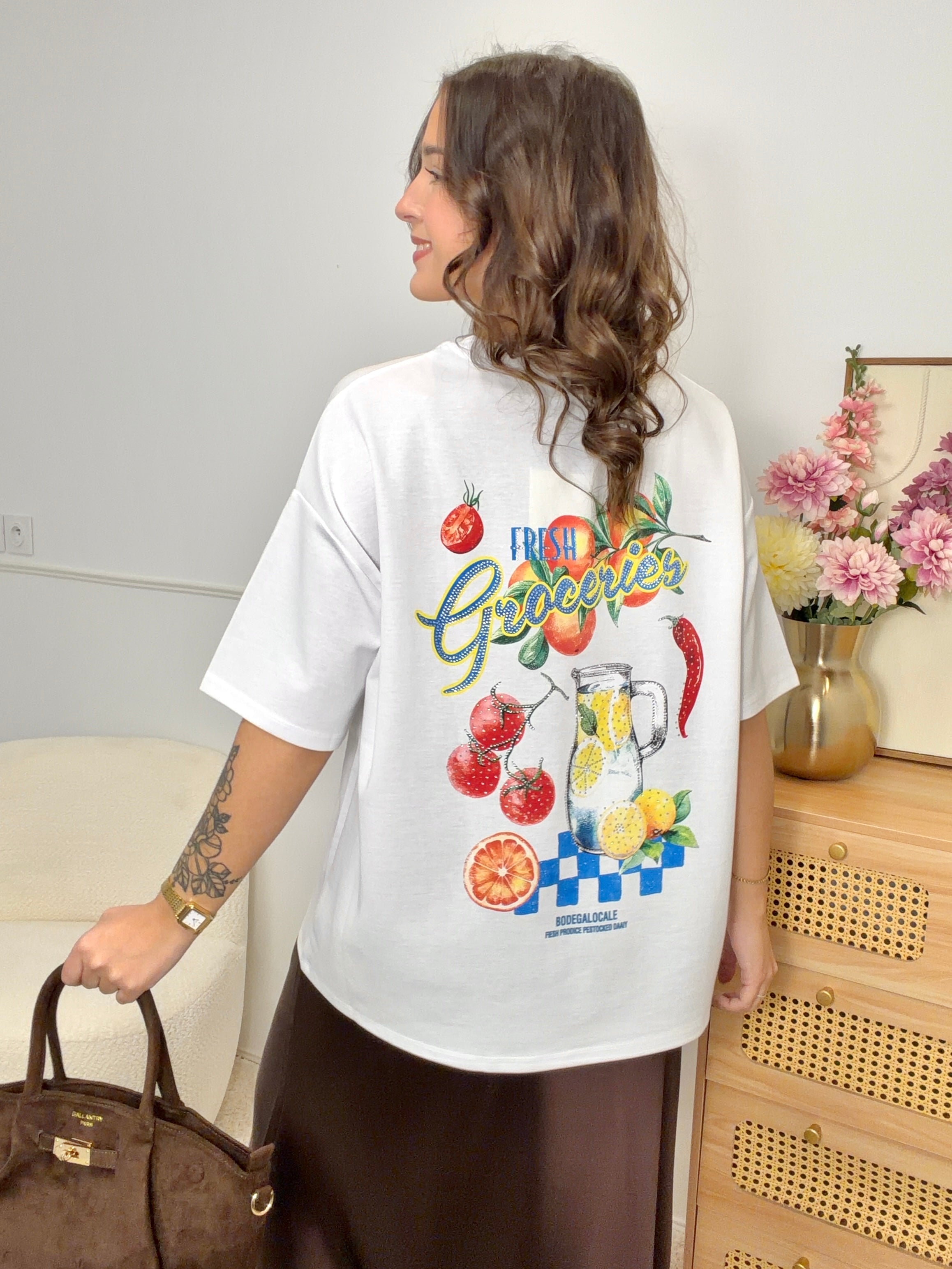 T-Shirt "FRESH" avec Strass