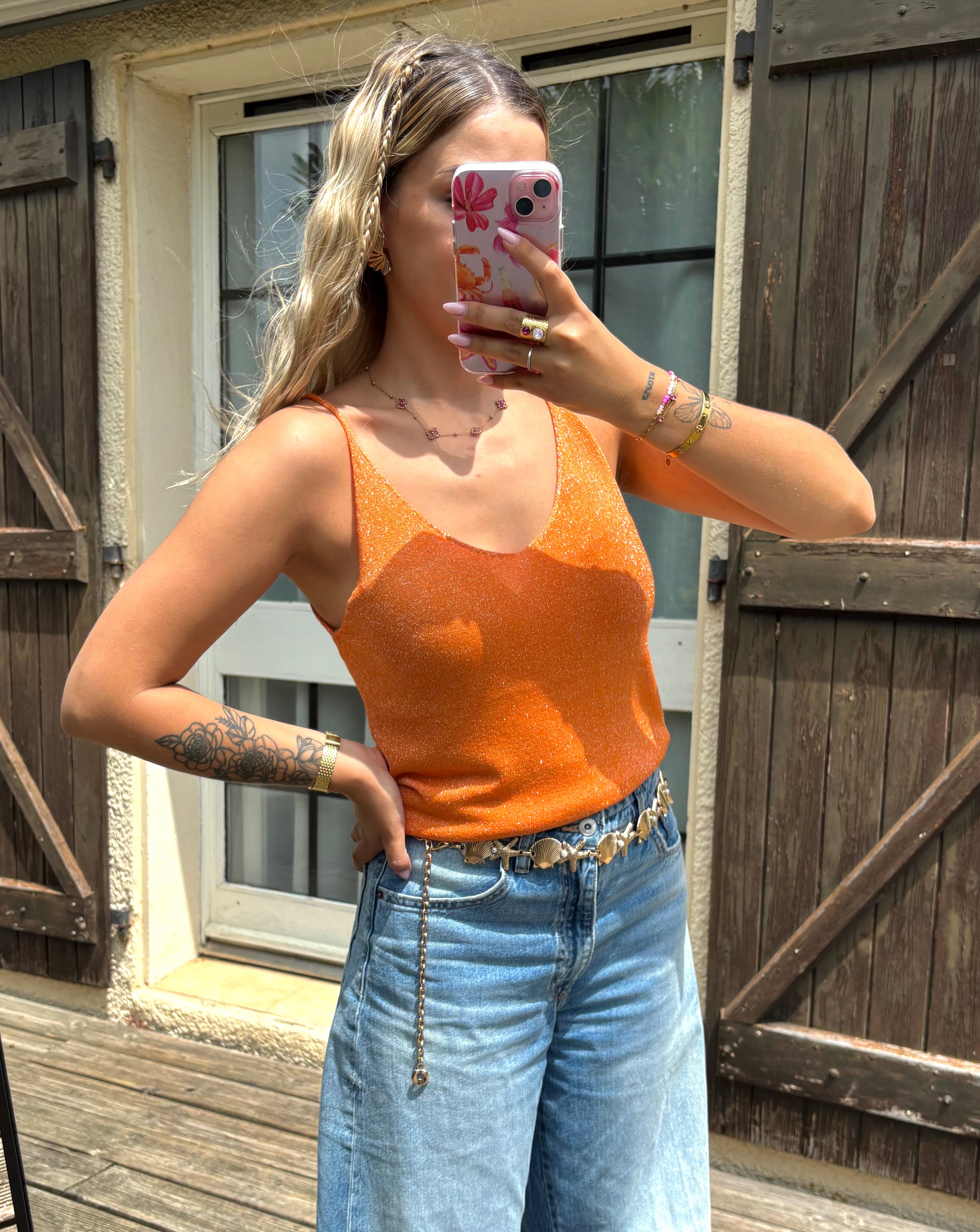 Top Brillant Orange