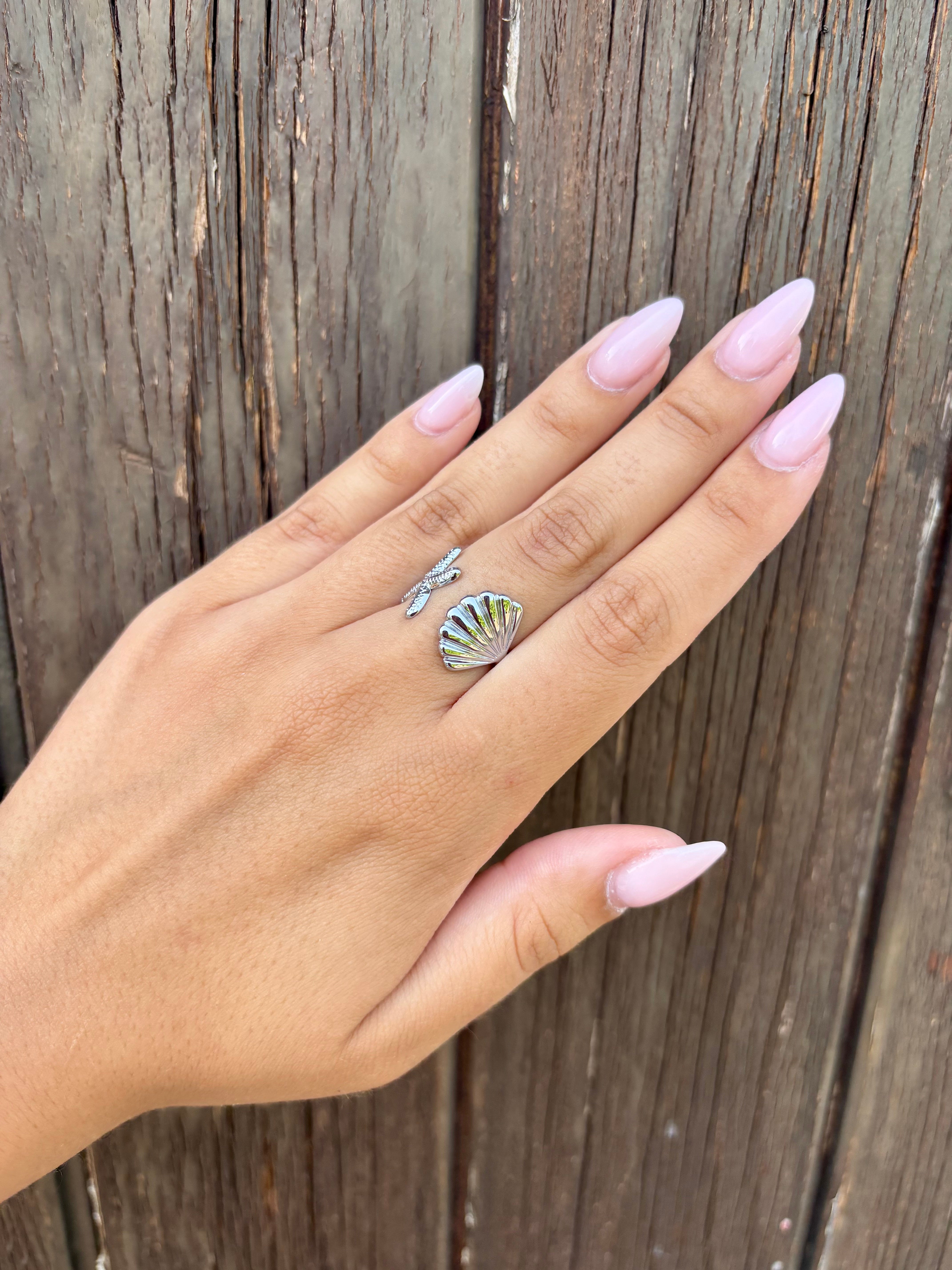 Bague Coquillage Argentée