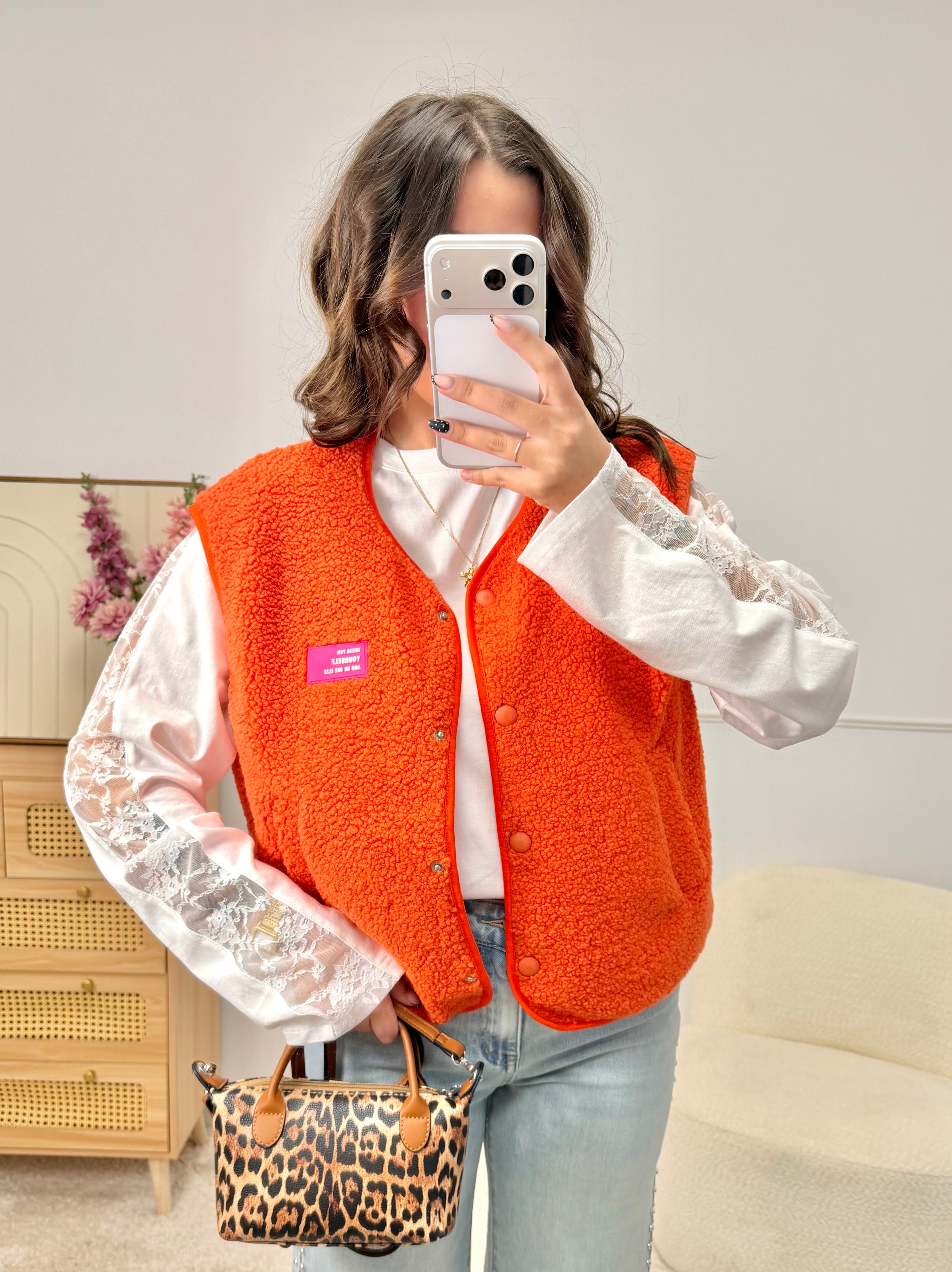 Gilet Teddy Orange
