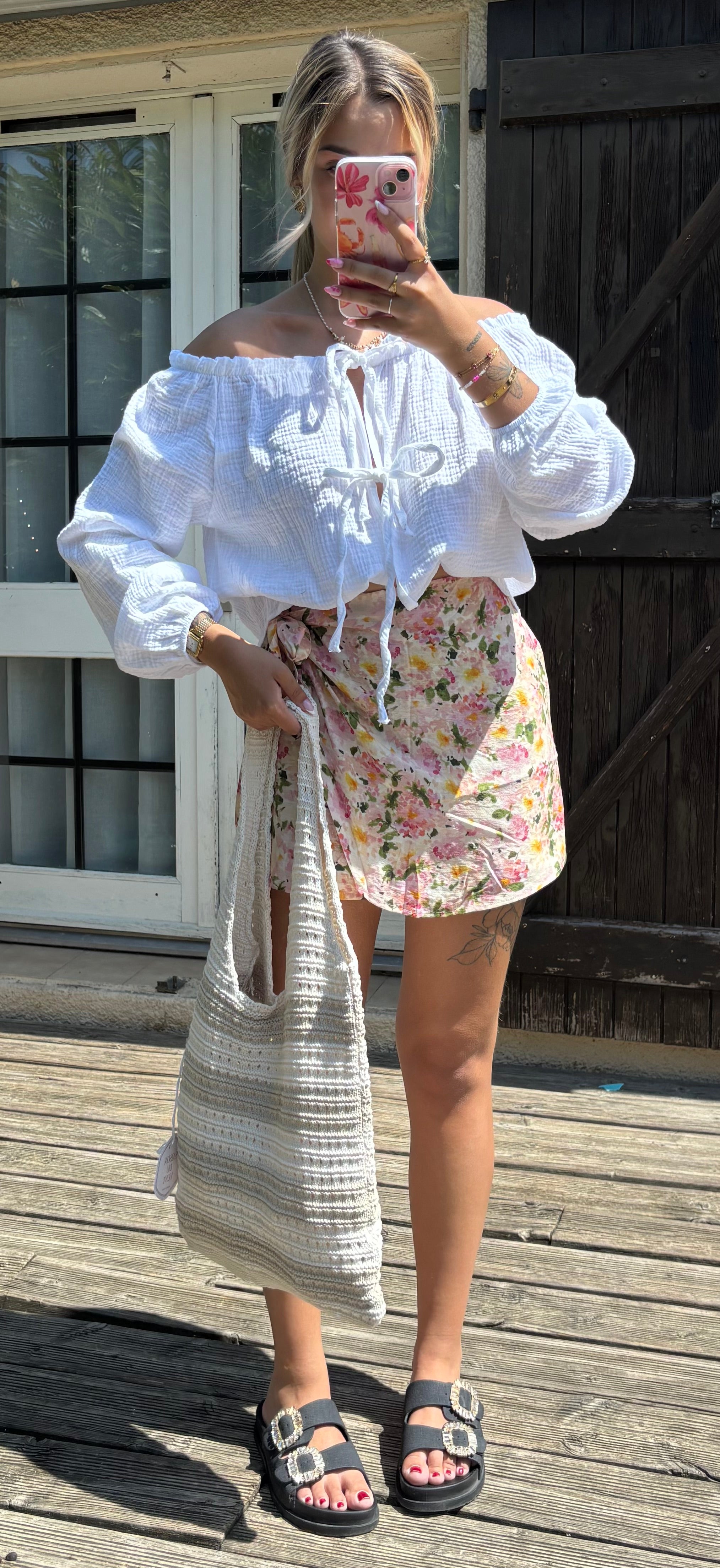 Blouse Col Bardot Blanc