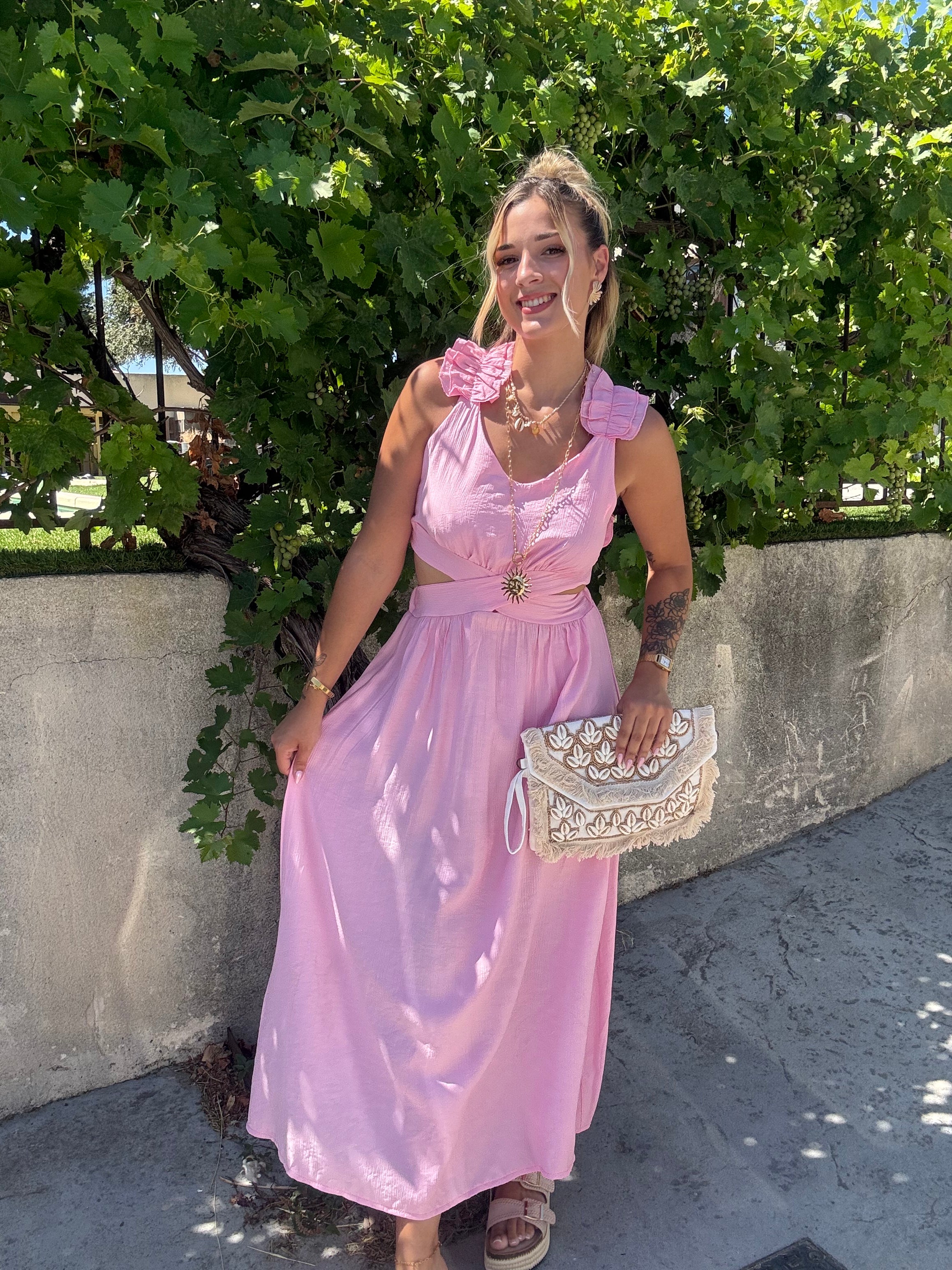 Robe Longue Bohème Rose
